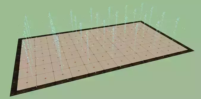 water jet on flooring 3d sketchup model 3D model