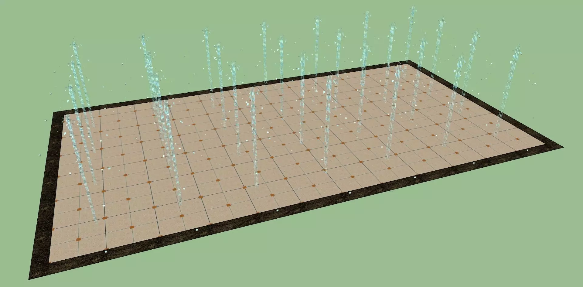 water jet on flooring 3d sketchup model 3D model_0