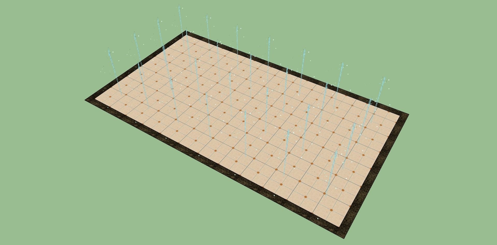 water jet on flooring 3d sketchup model 3D model_1
