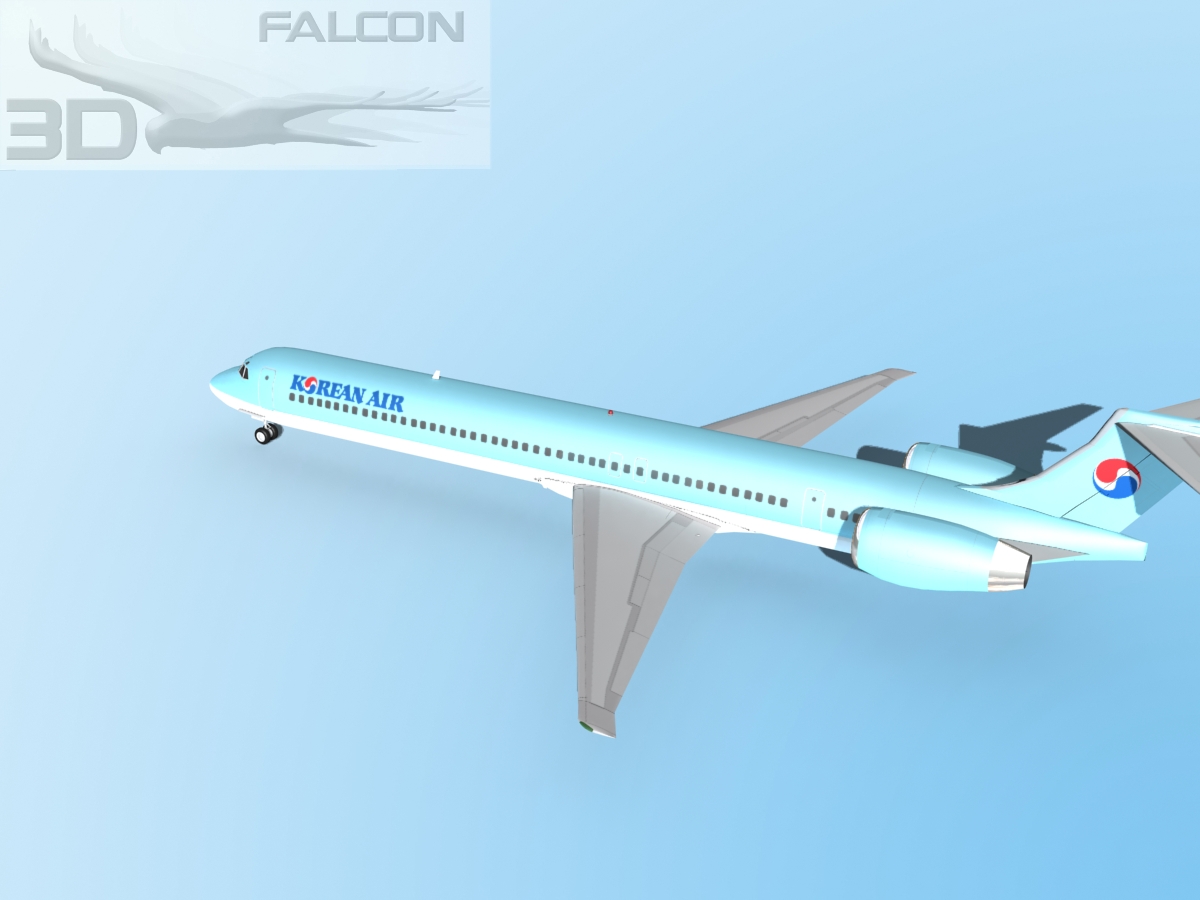 Falcon3D MD-80 Korean Air 3D model_10