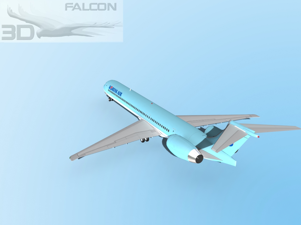 Falcon3D MD-80 Korean Air 3D model_8