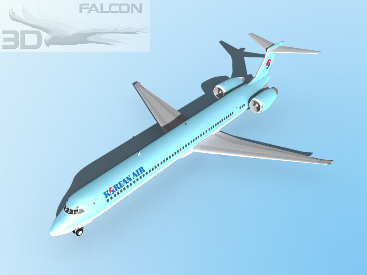 Falcon3D MD-80 Korean Air 3D model_11