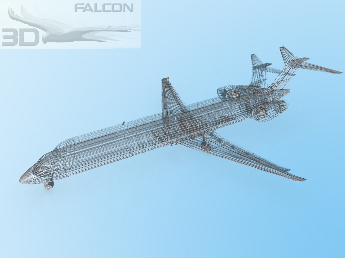 Falcon3D MD-80 Korean Air 3D model_1