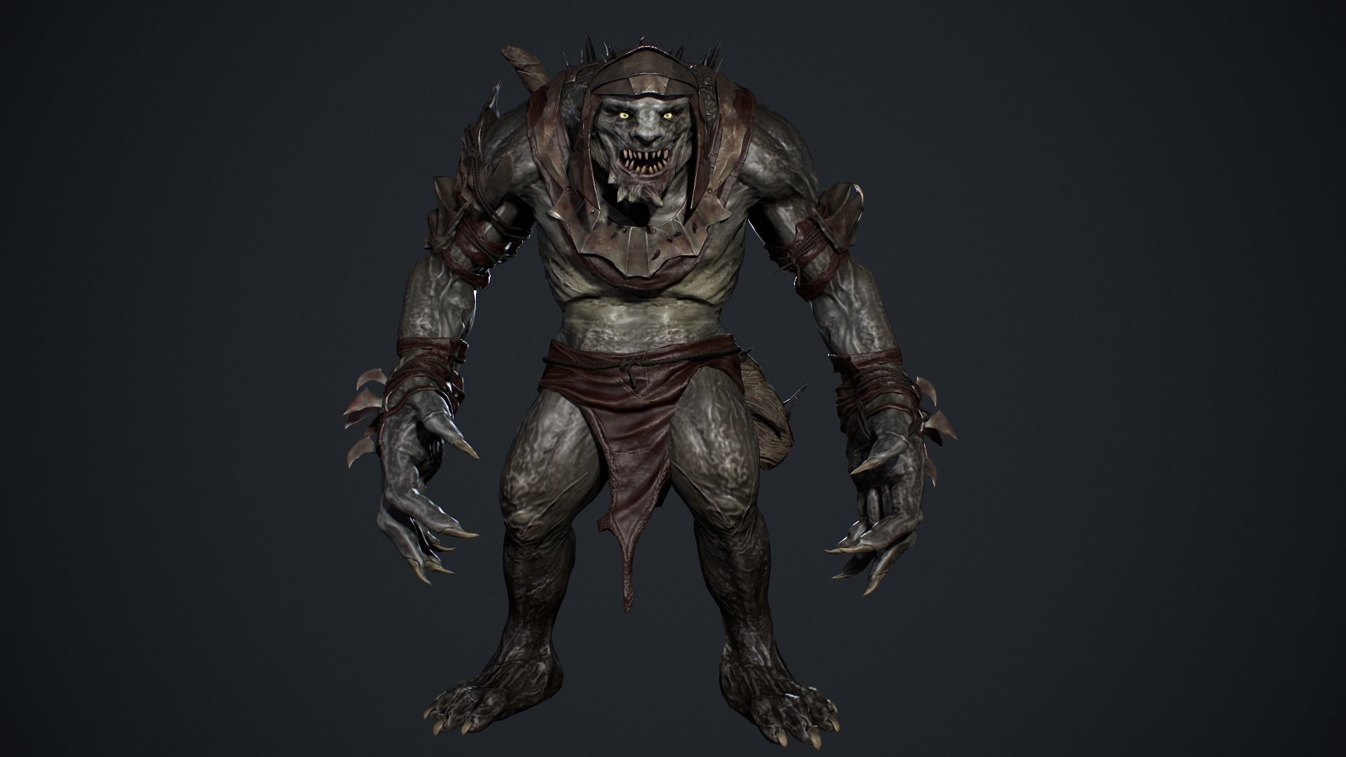 Troll Low-poly 3D model_16