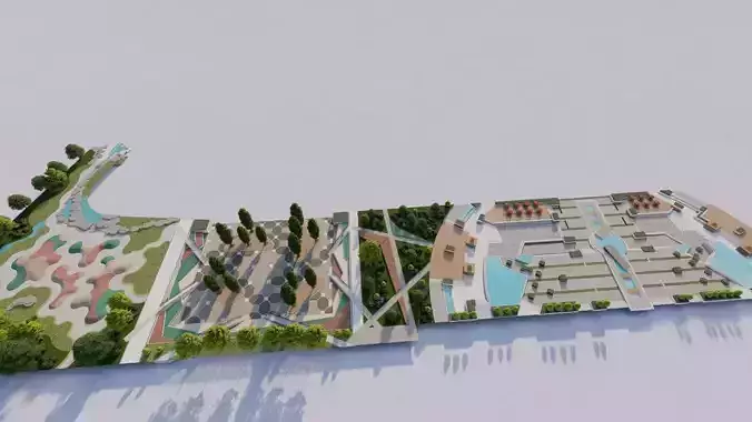 City park-Park-landscape 3D model City park-Park-landscape 3D model