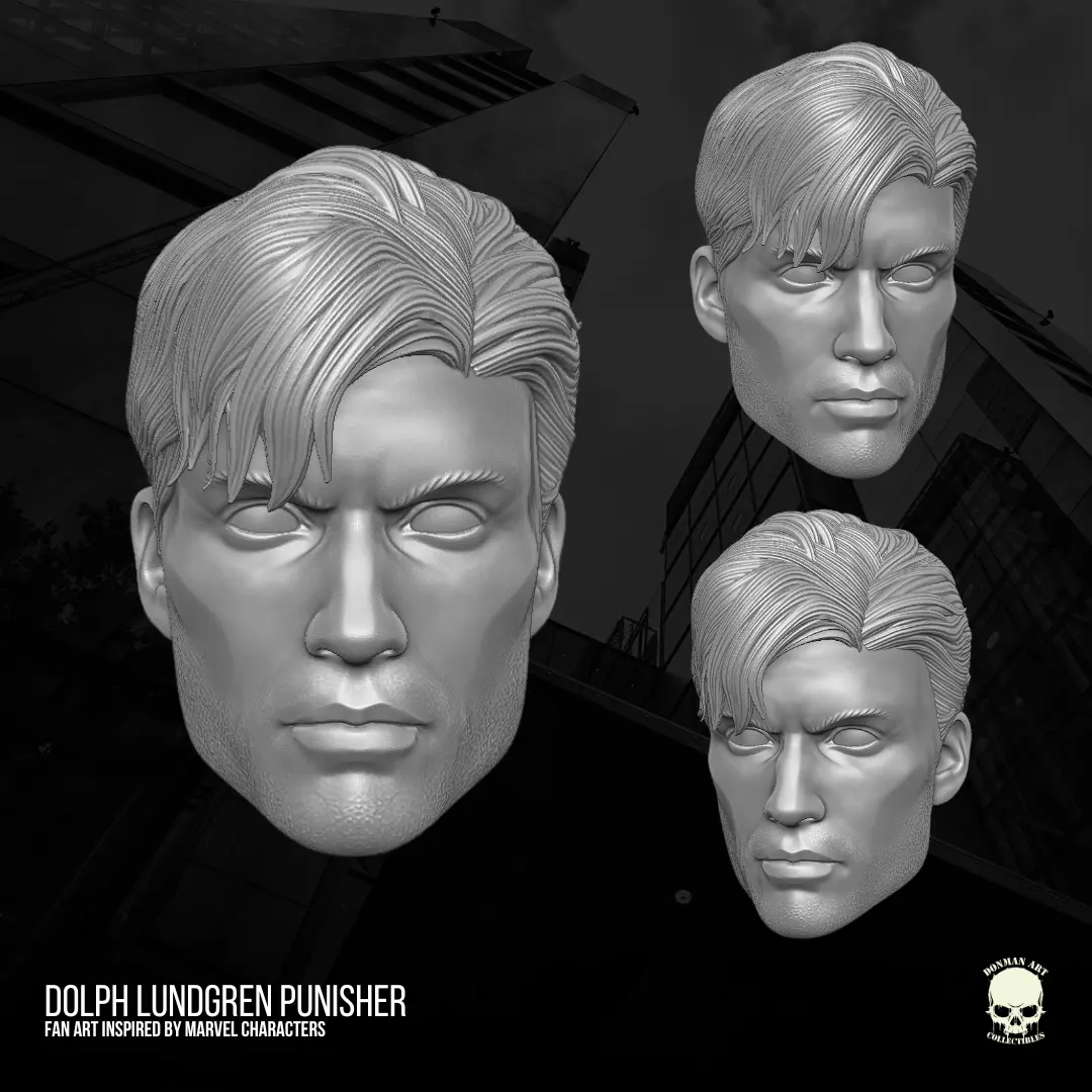Dolph Lundgren Punisher 3D printable File For Action Figures 3D print model