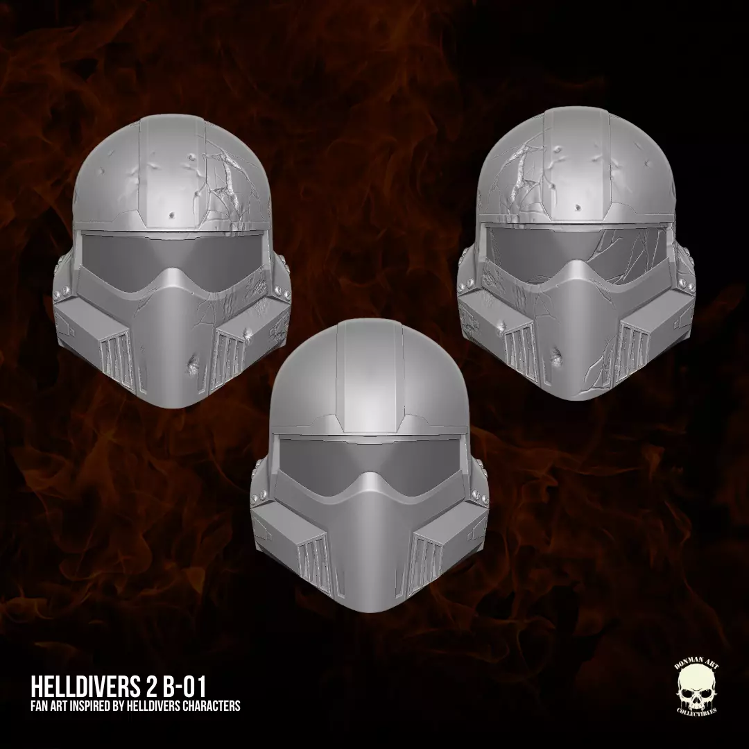 HELLDIVERS 2 B-01 Fan Art 3D printable File For Action Figures 3D print model