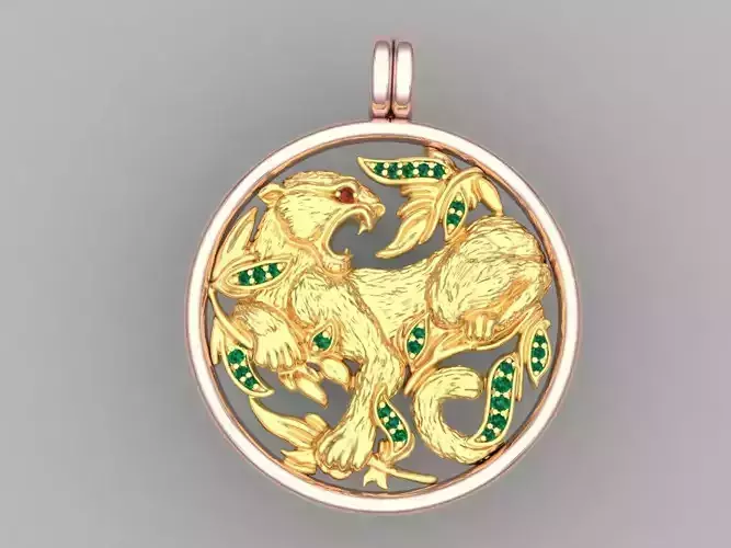 PENDANTS-PUMA-GOLD-SILVER-JEWELERI 3D print model