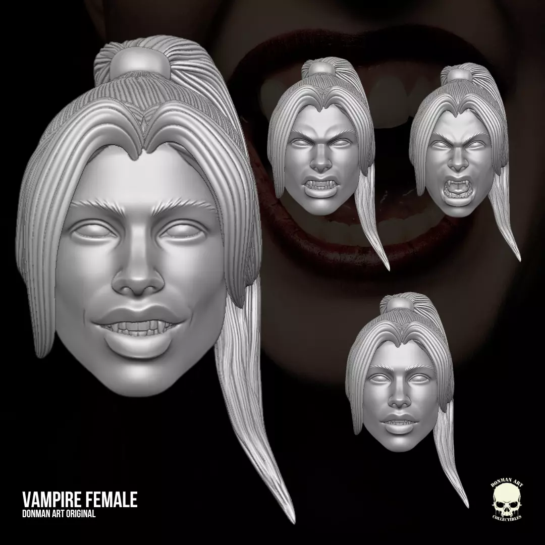 Female Vampire donman Art 3D printable files for Action Figures 3D print model