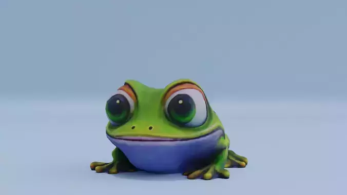 Frog Big Eyes Stylized Cute