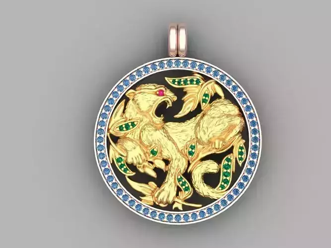 PENDANTS-PUMA-GOLD-SILVER-JEWELERI-GEMS-JEWELERI 3D print model