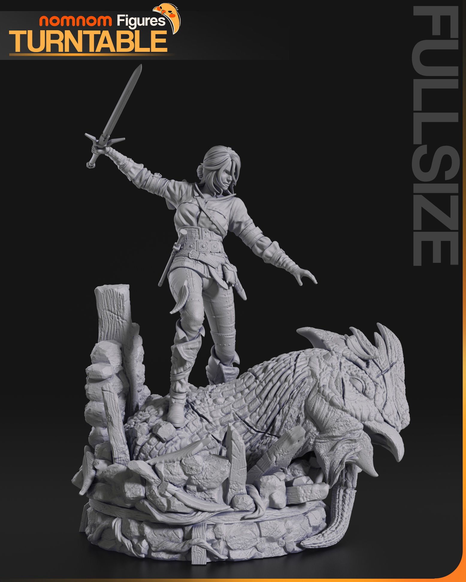 Ciri - The Witcher 3D print model_6