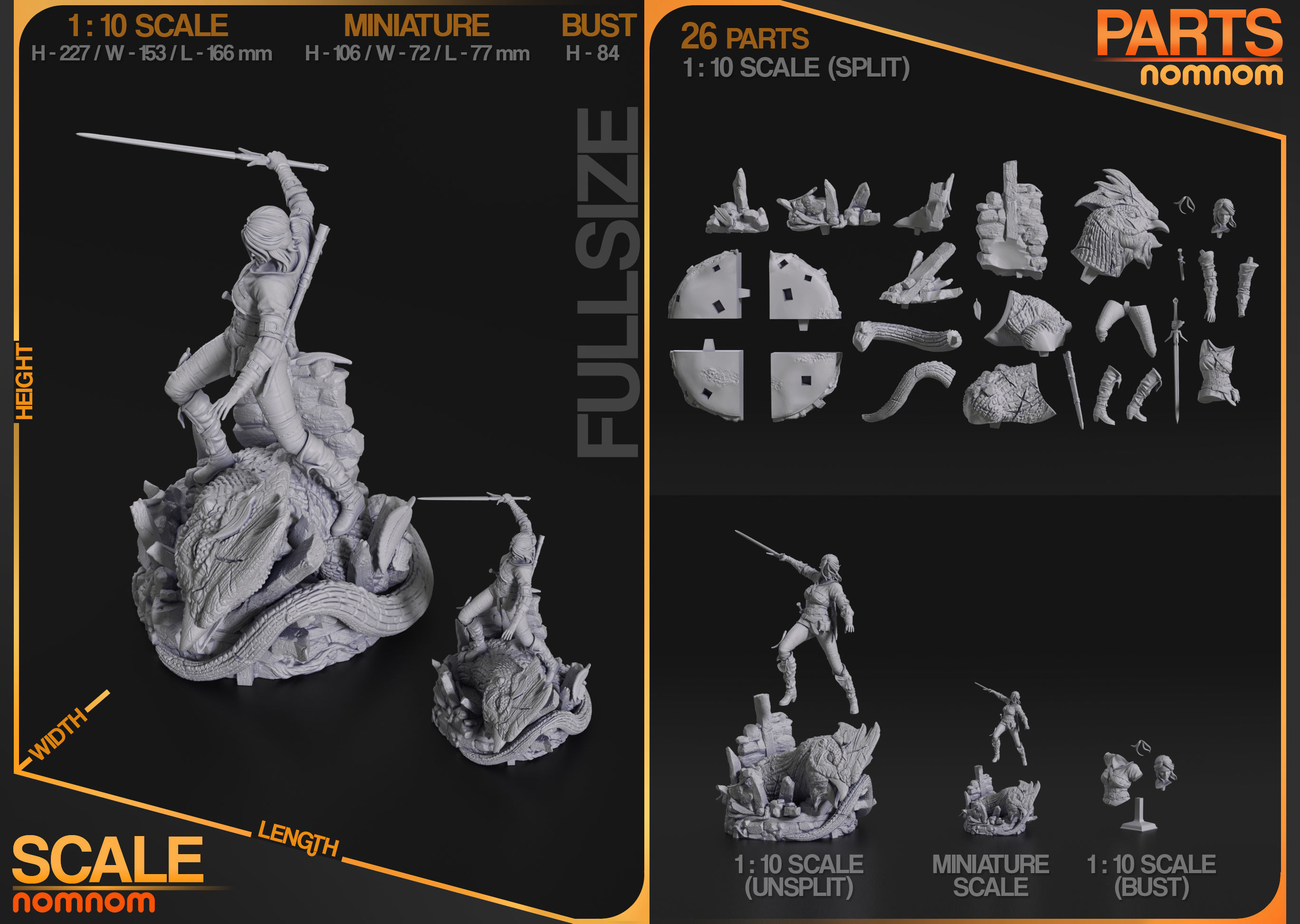 Ciri - The Witcher 3D print model_3