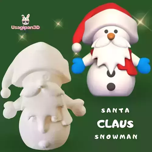 Santa Claus Snowman 3D print model Santa Claus Snowman 3D print model