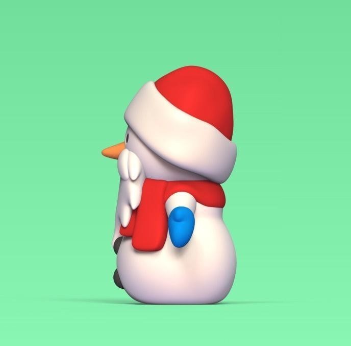 Santa Claus Snowman 3D print model_3