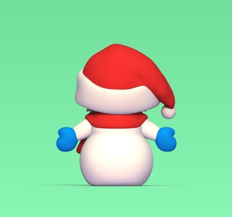 Santa Claus Snowman 3D print model_4