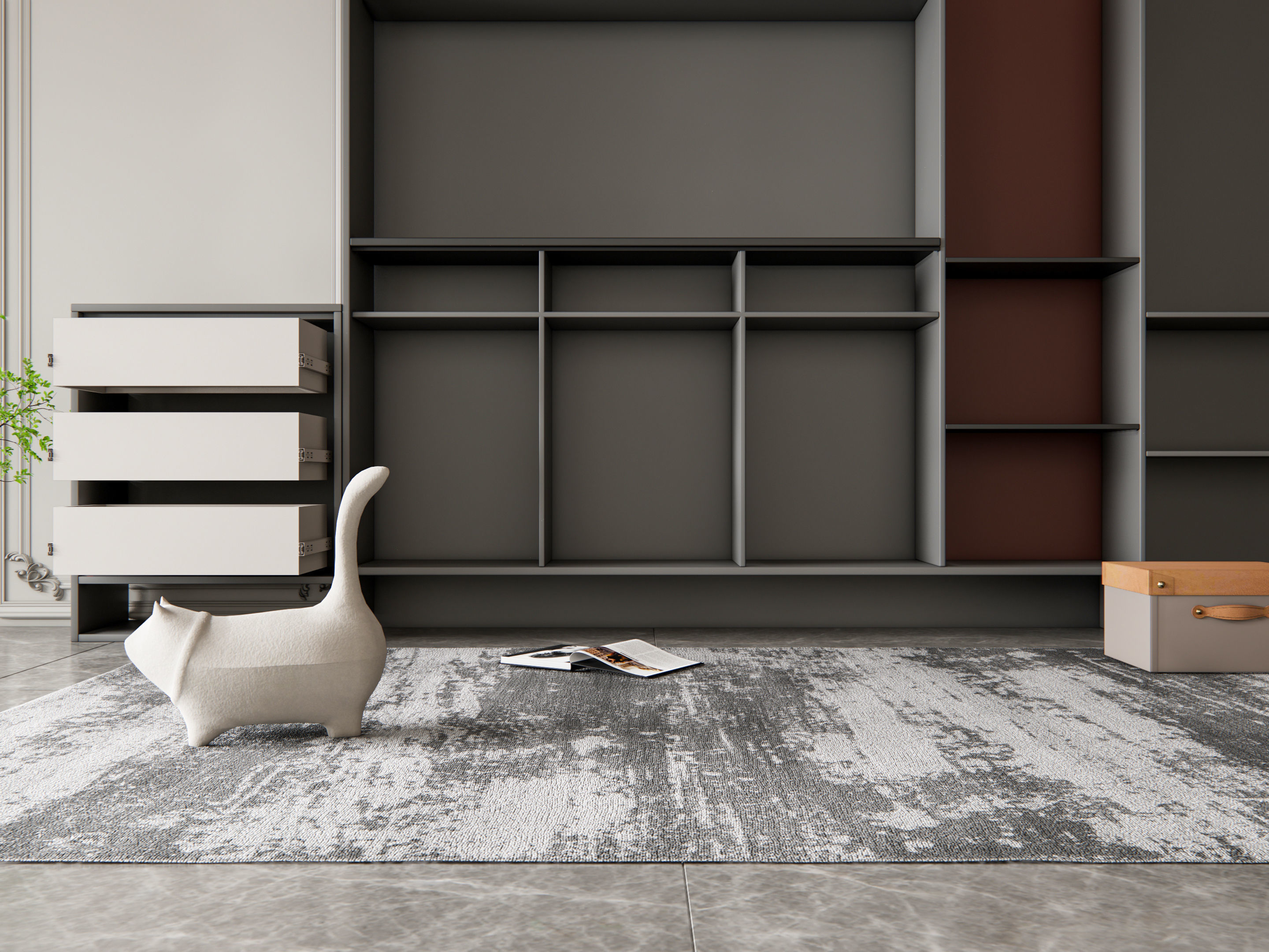 Entryway hallway entrance hall corridor furniture 12 3D model_16