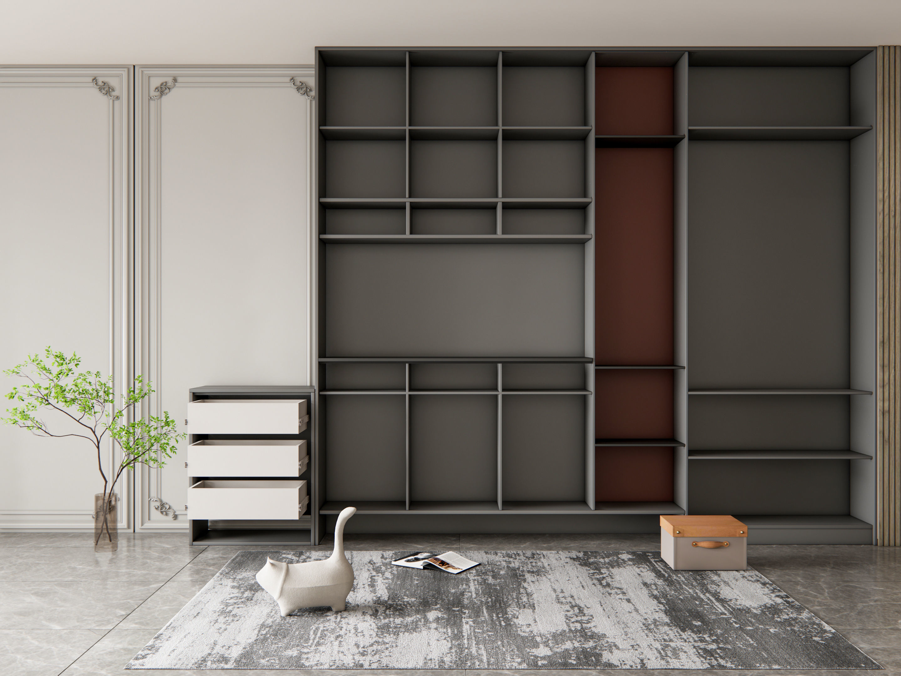 Entryway hallway entrance hall corridor furniture 12 3D model_11