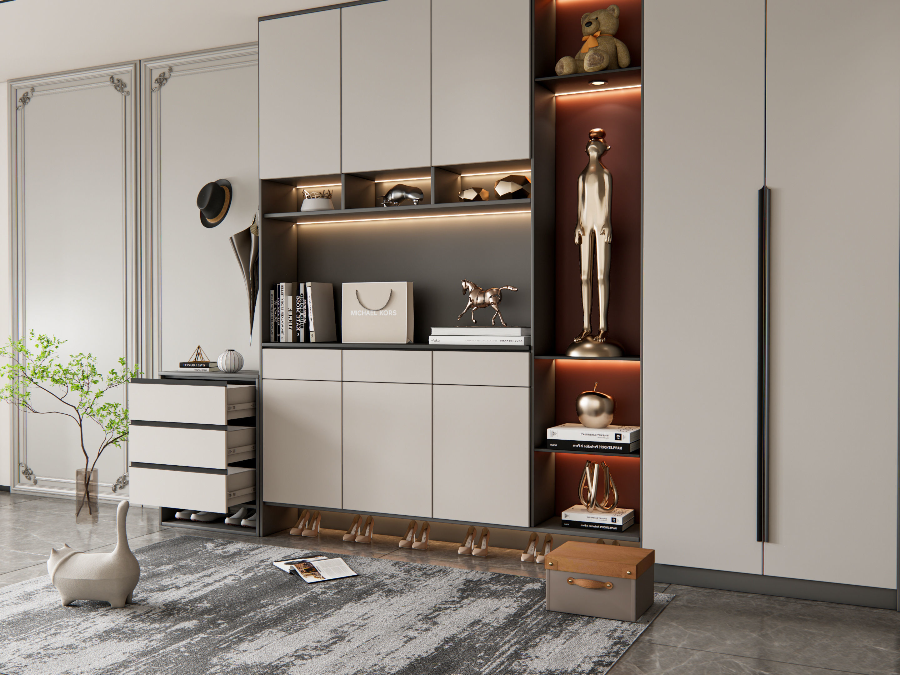 Entryway hallway entrance hall corridor furniture 12 3D model_10