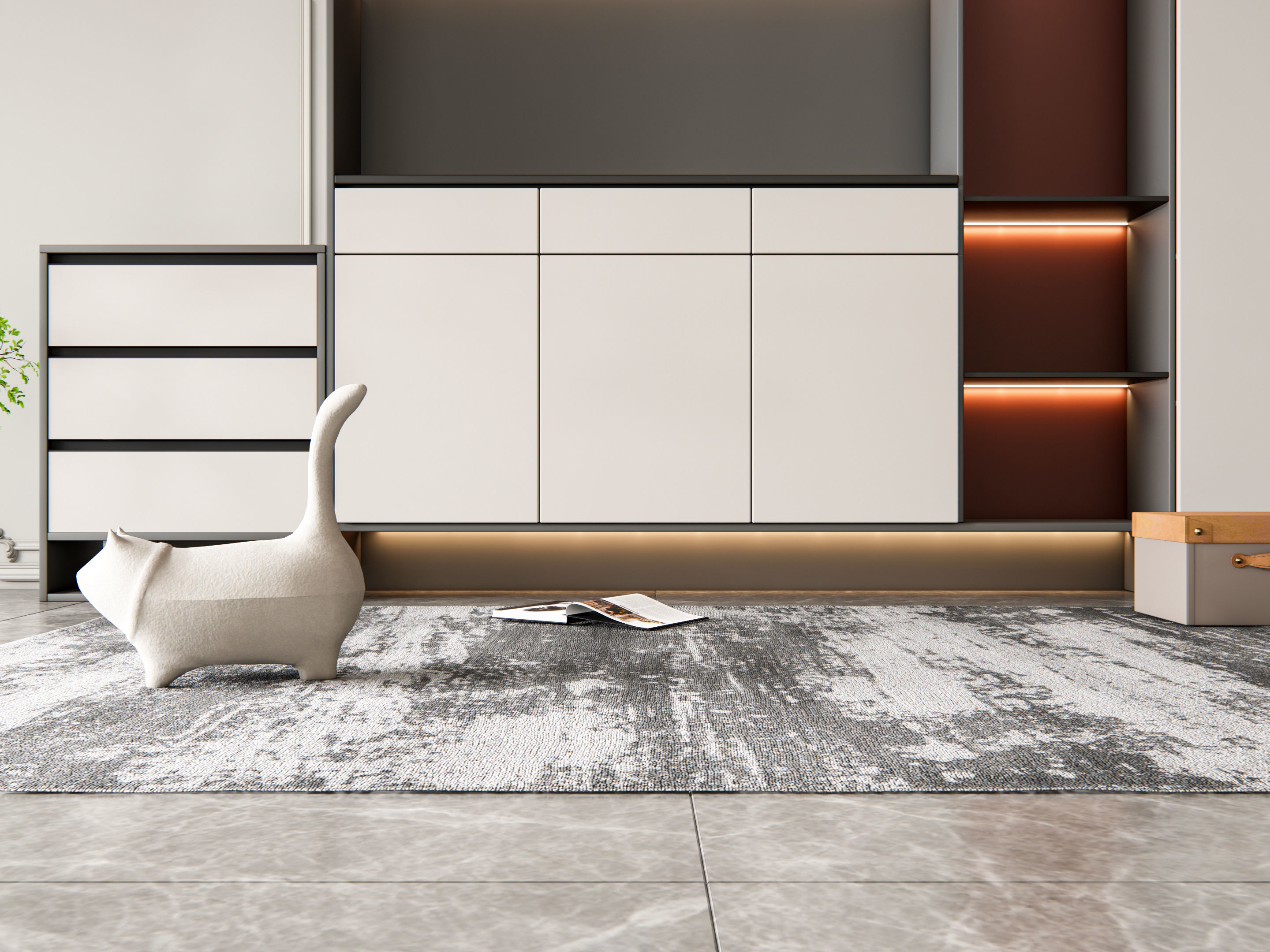 Entryway hallway entrance hall corridor furniture 12 3D model_15