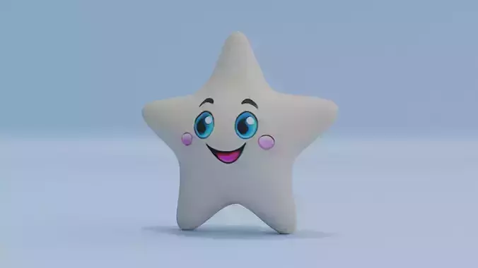 Star Cartoon Smile Cute Pillow