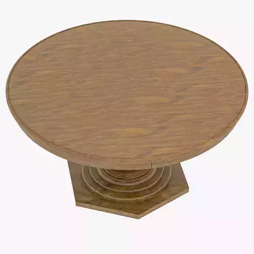 Padilla Dining Wood Round Table 3D model