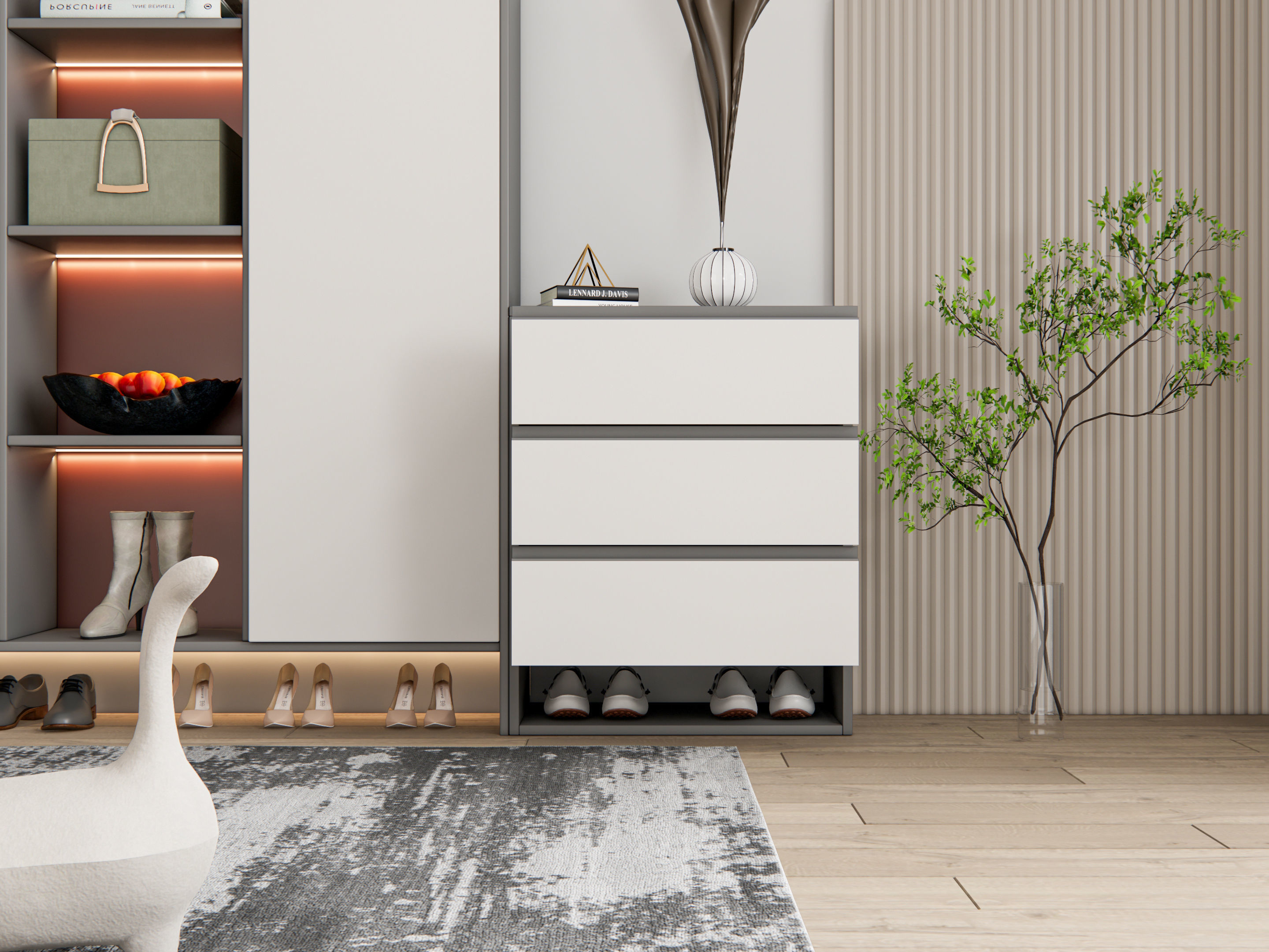 Entryway hallway entrance hall corridor furniture 13 3D model_17