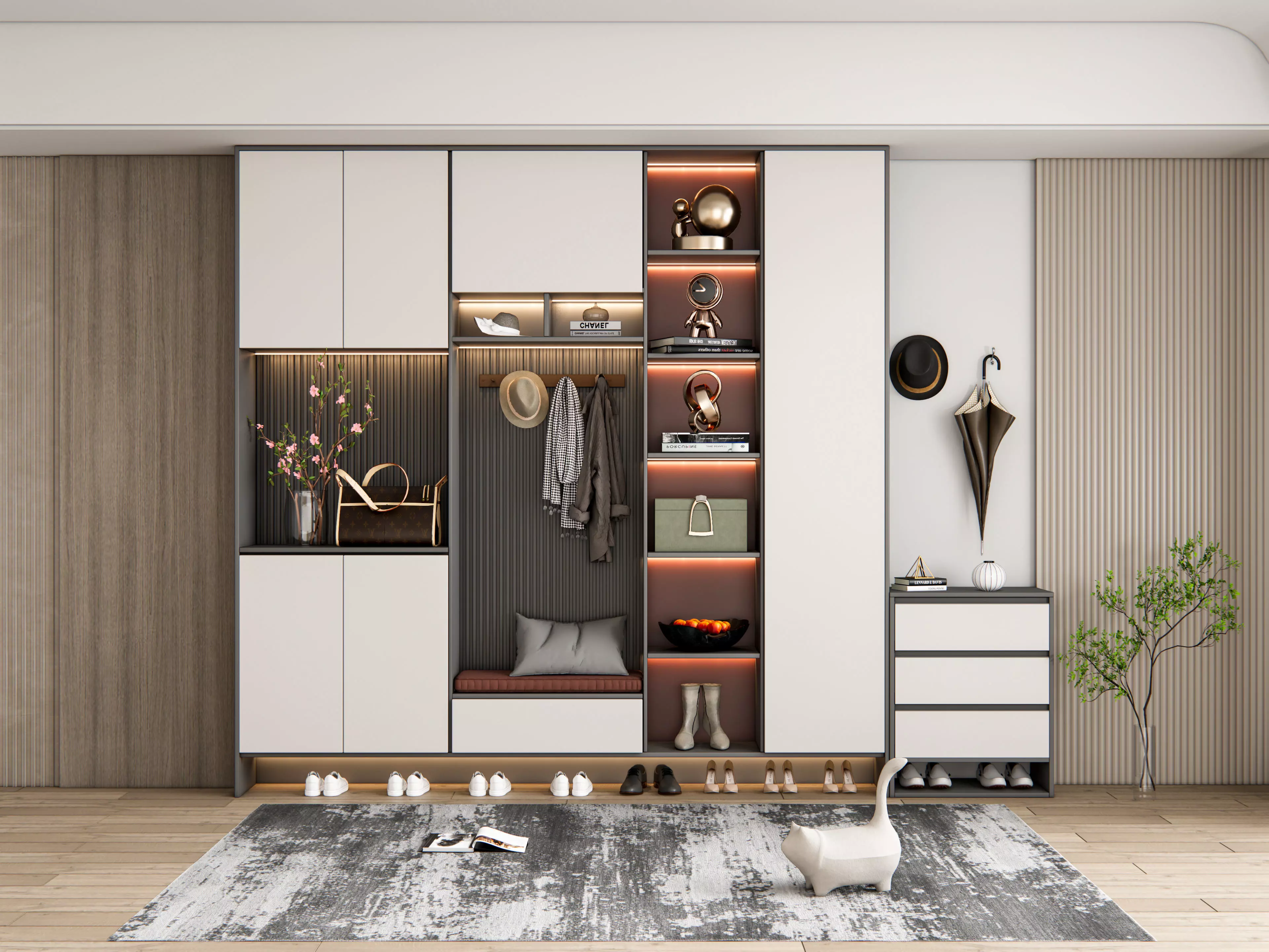 Entryway hallway entrance hall corridor furniture 13 3D model_0