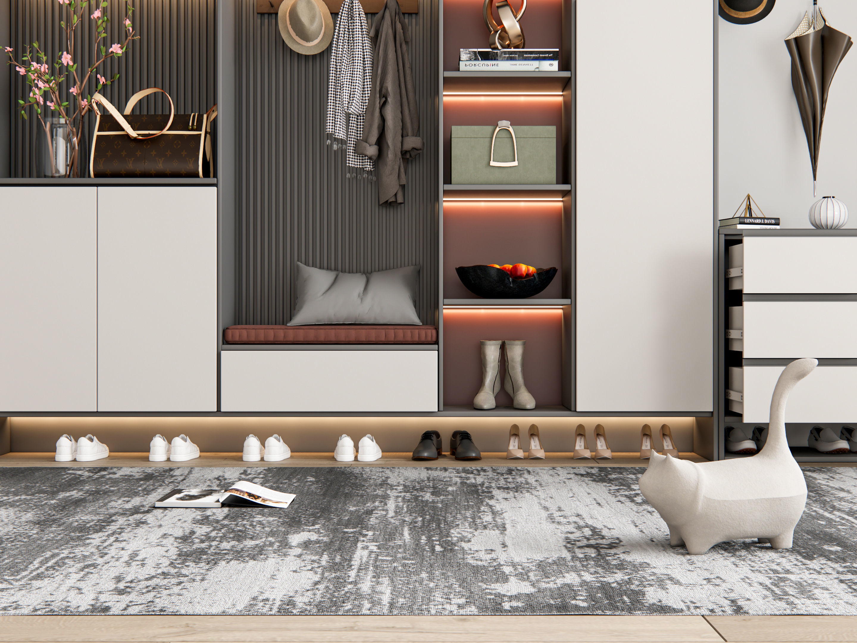 Entryway hallway entrance hall corridor furniture 13 3D model_15