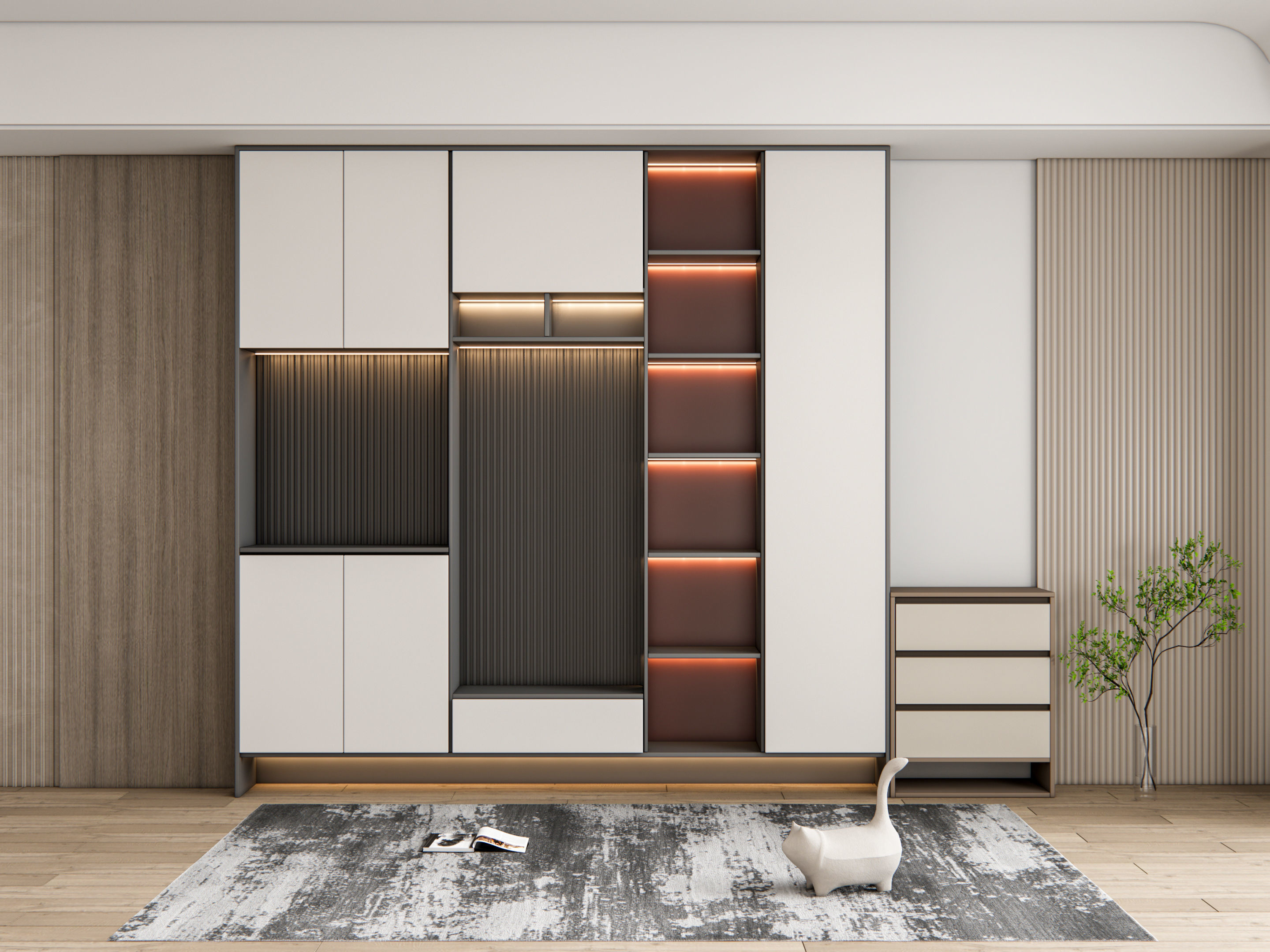 Entryway hallway entrance hall corridor furniture 13 3D model_1