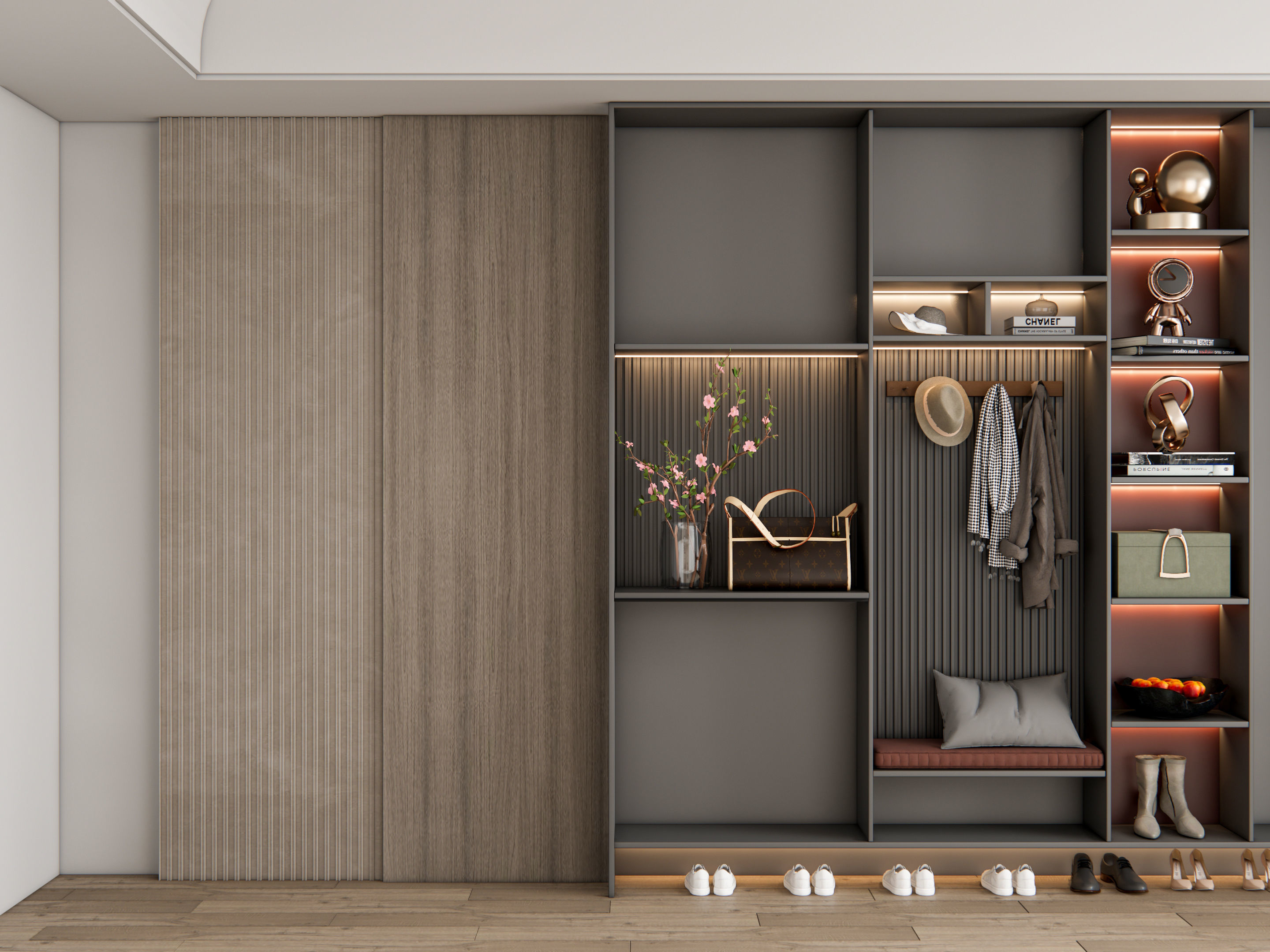 Entryway hallway entrance hall corridor furniture 13 3D model_5