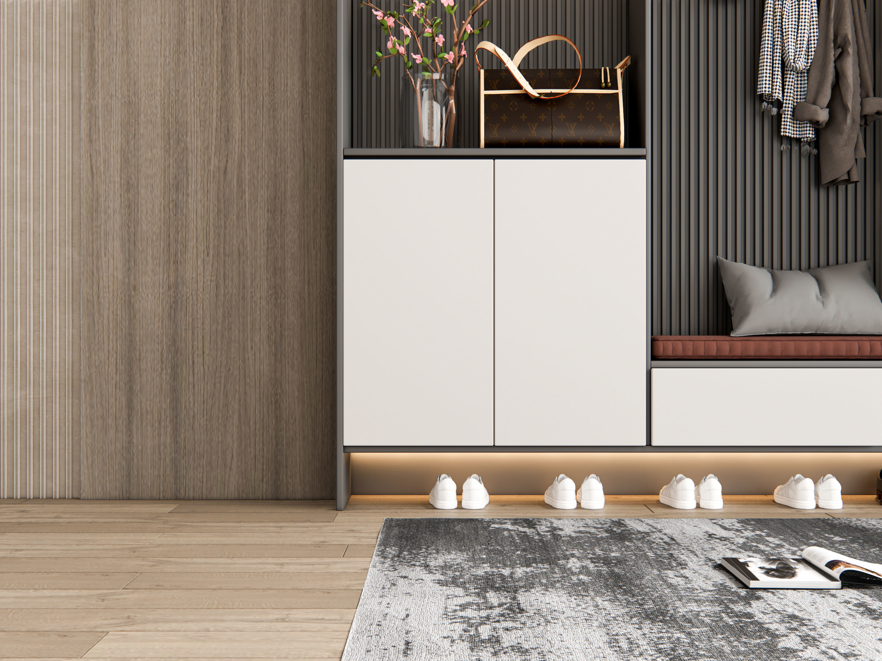 Entryway hallway entrance hall corridor furniture 13 3D model_16