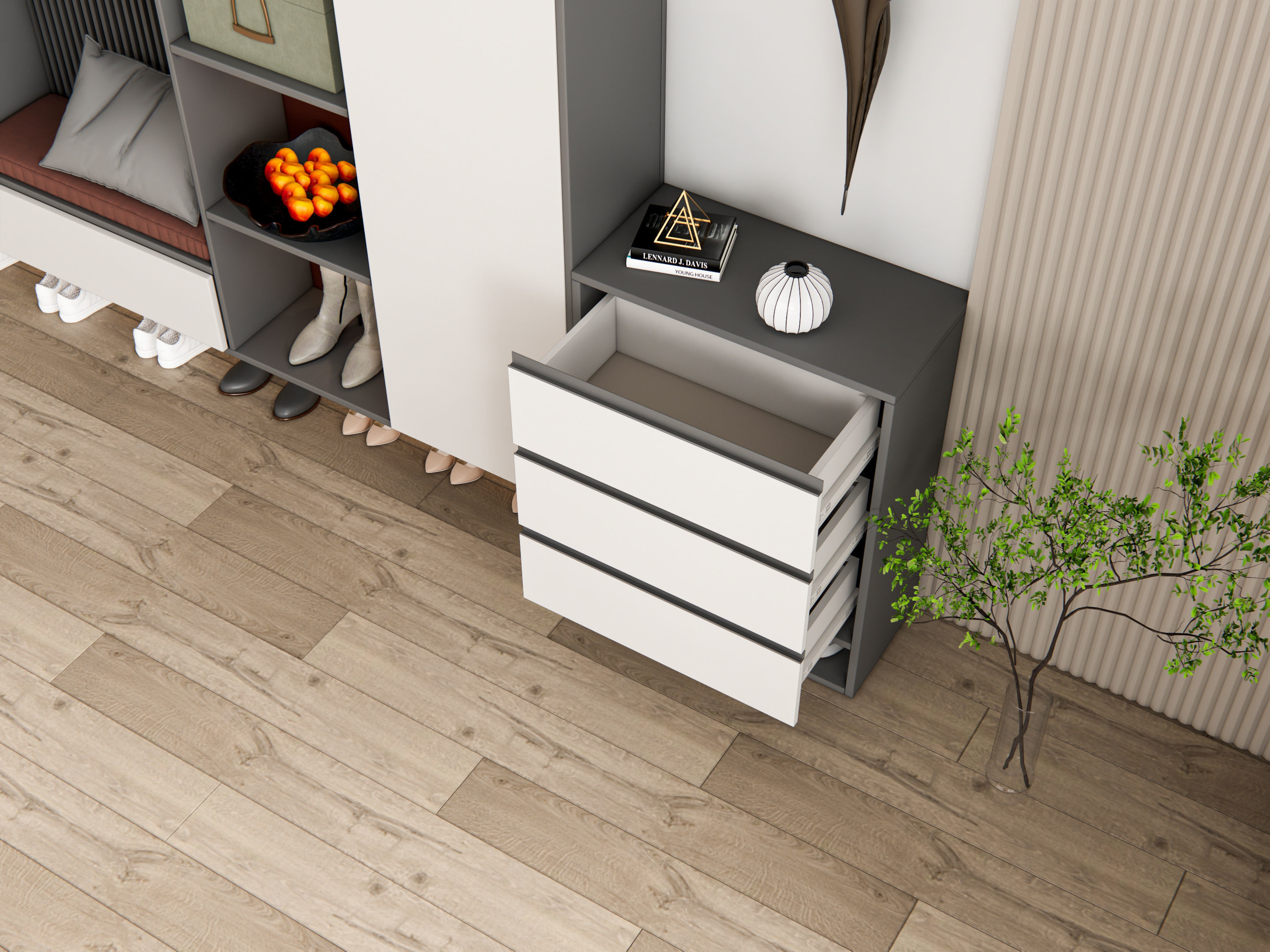 Entryway hallway entrance hall corridor furniture 13 3D model_12