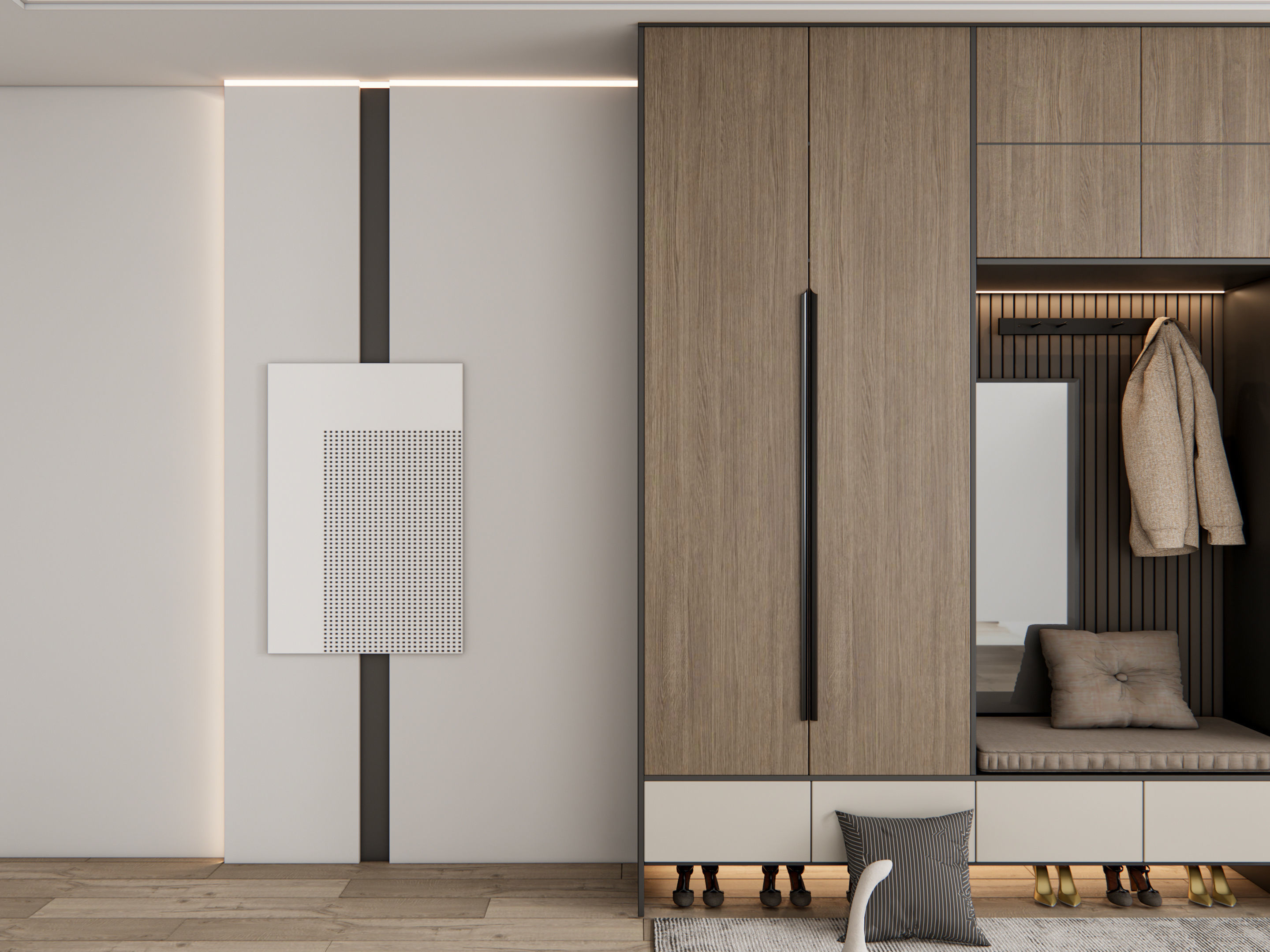 Entryway hallway entrance hall corridor furniture 14 3D model_12