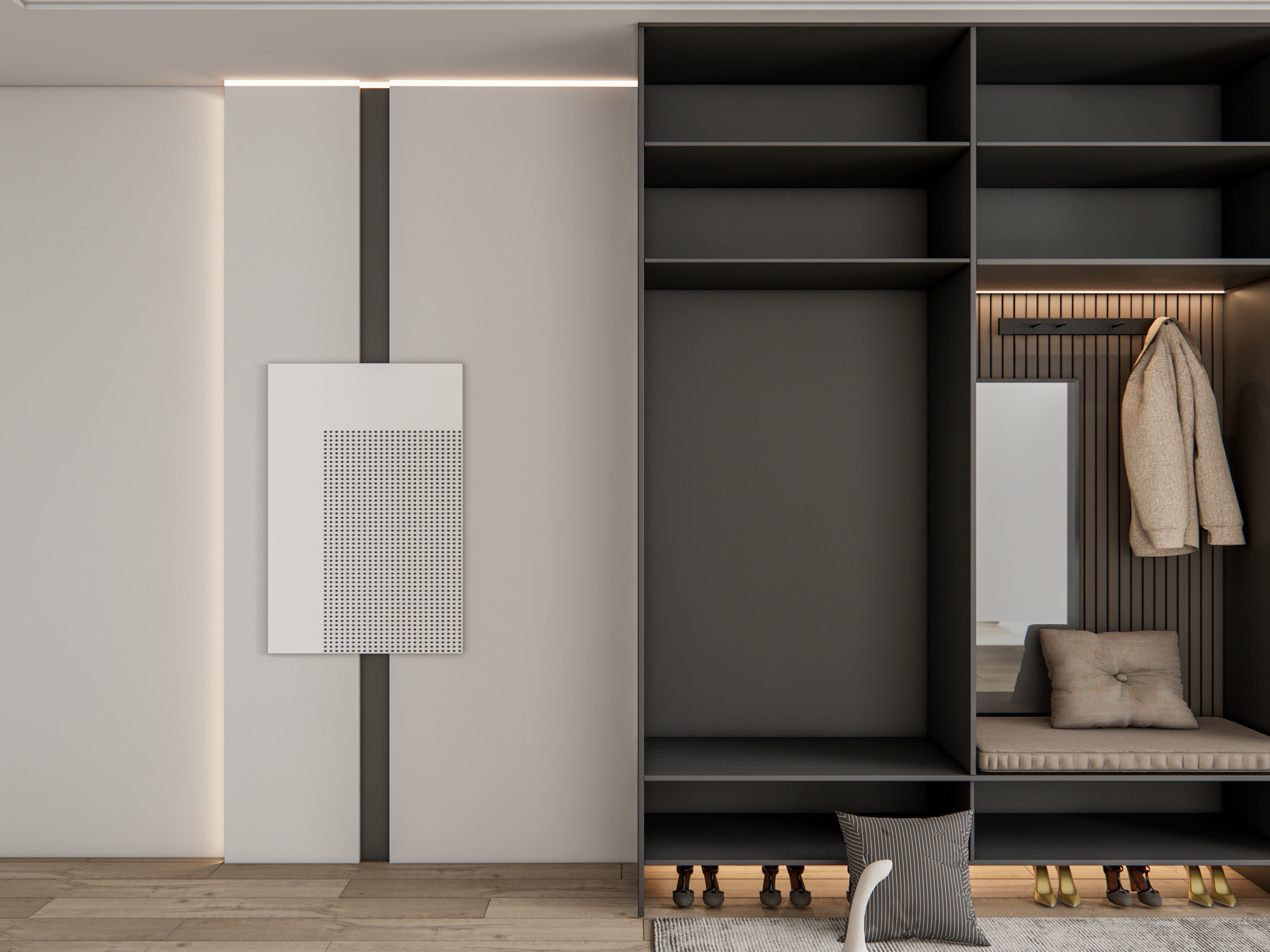 Entryway hallway entrance hall corridor furniture 14 3D model_19