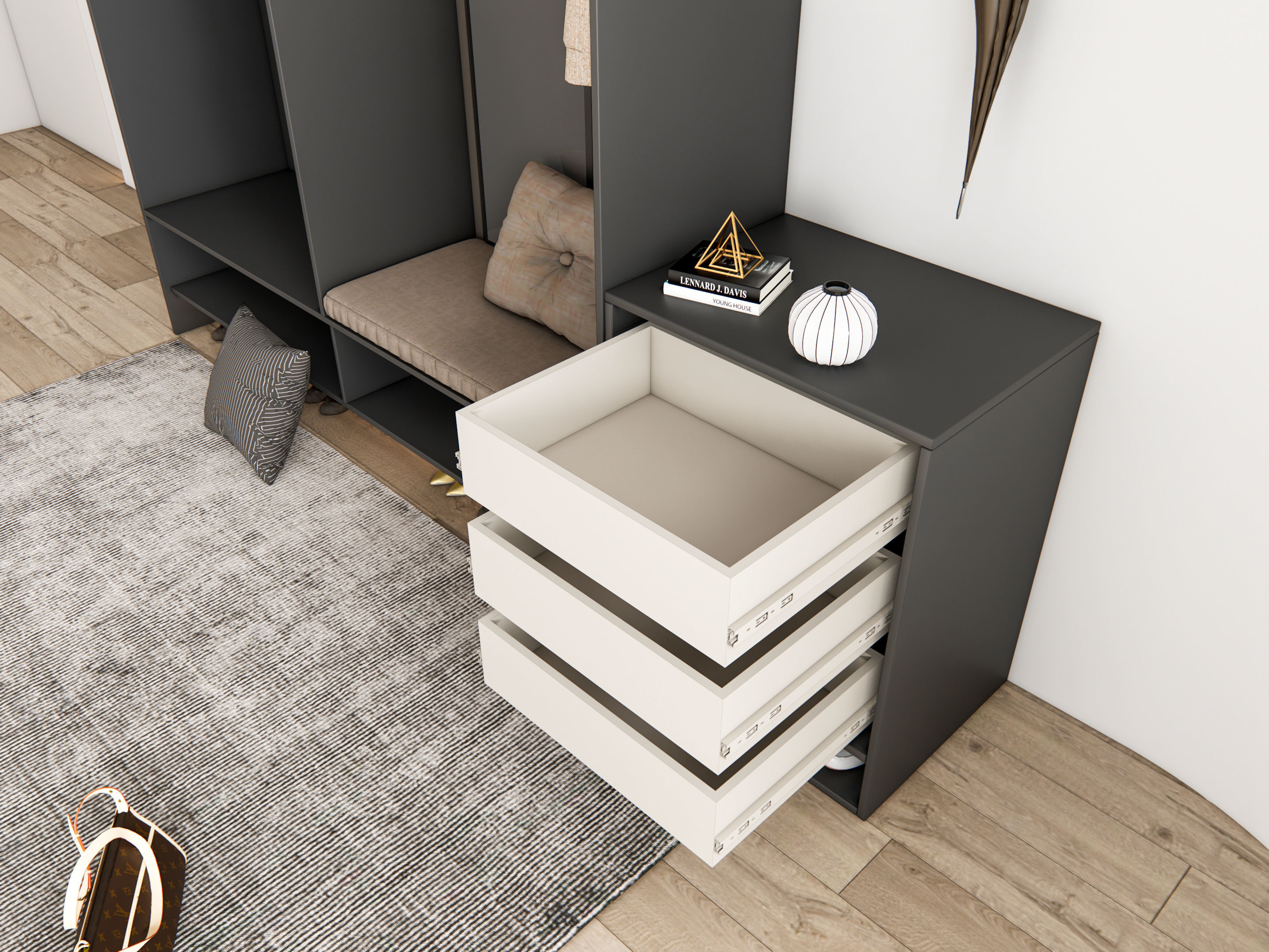 Entryway hallway entrance hall corridor furniture 14 3D model_11