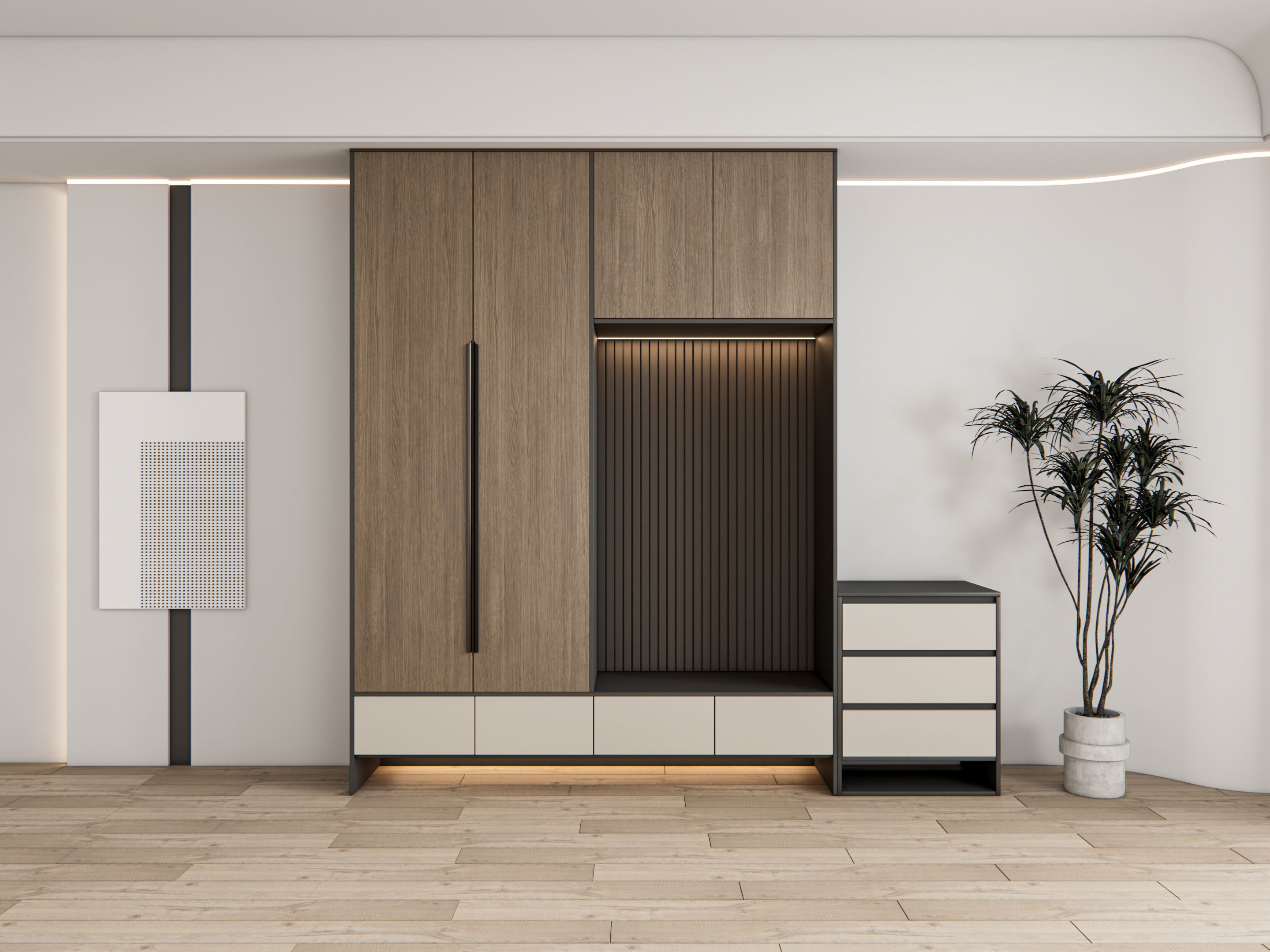 Entryway hallway entrance hall corridor furniture 14 3D model_17