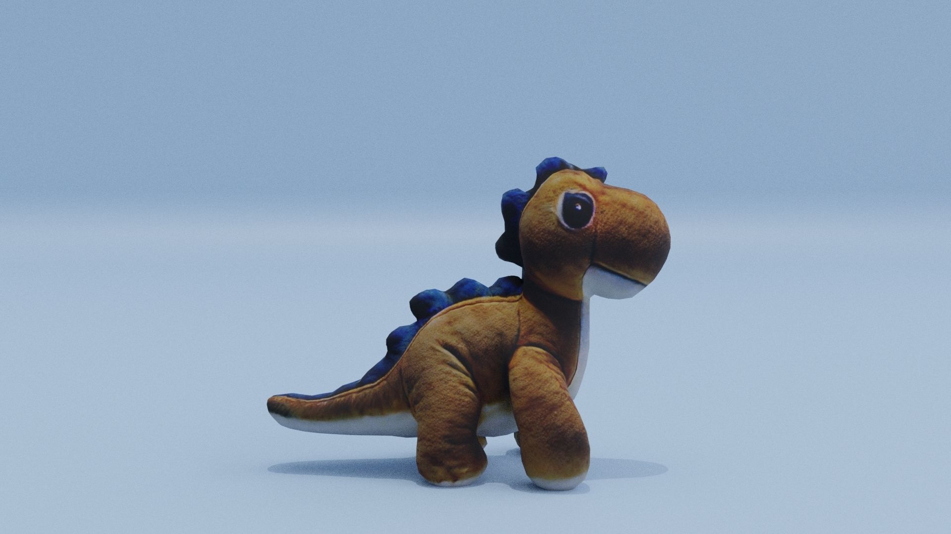 Dinosaur Plush Toy Low-poly 3D model_8