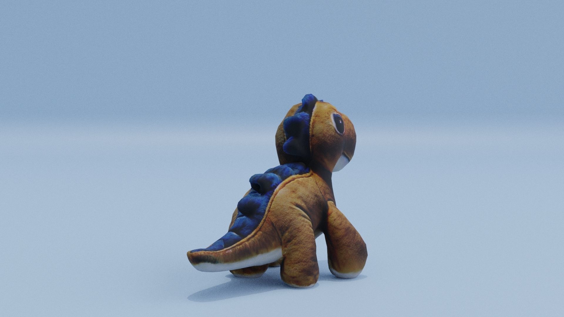 Dinosaur Plush Toy Low-poly 3D model_7