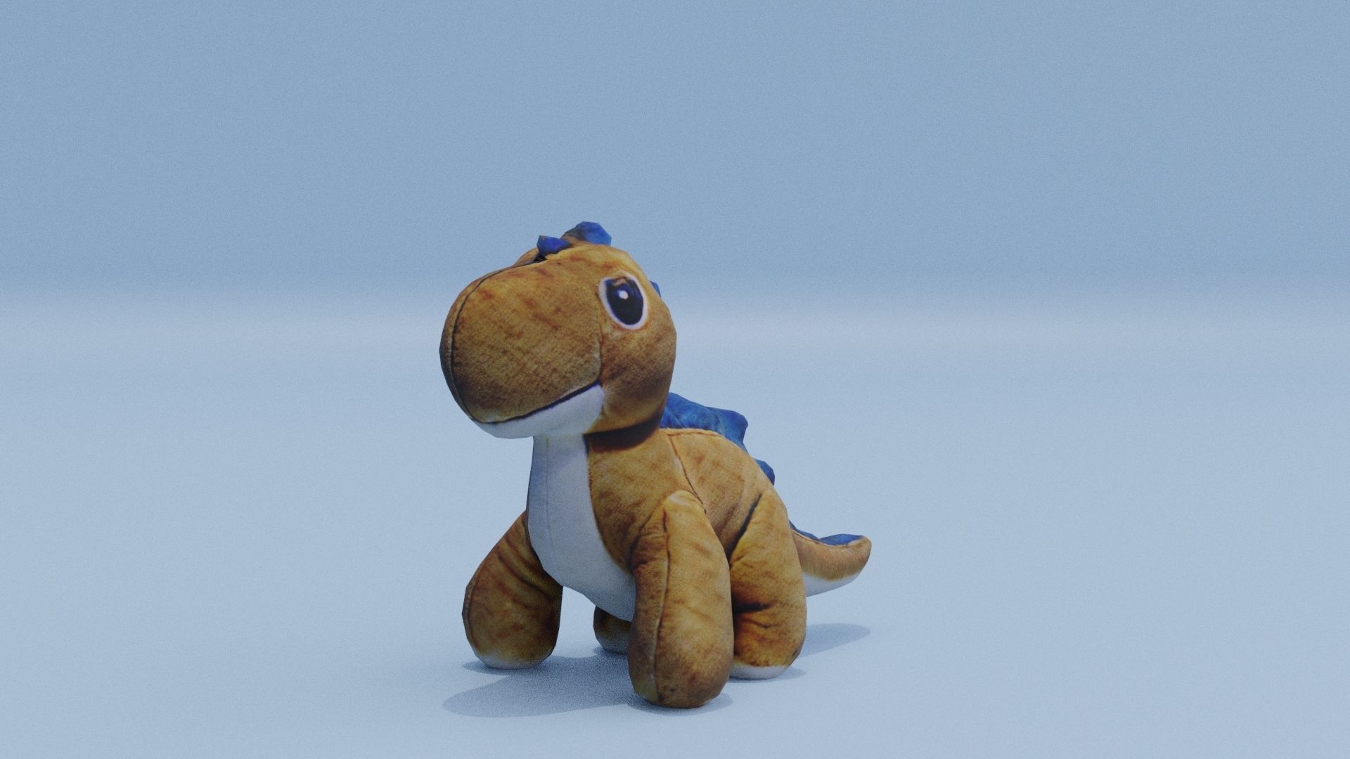 Dinosaur Plush Toy Low-poly 3D model_1