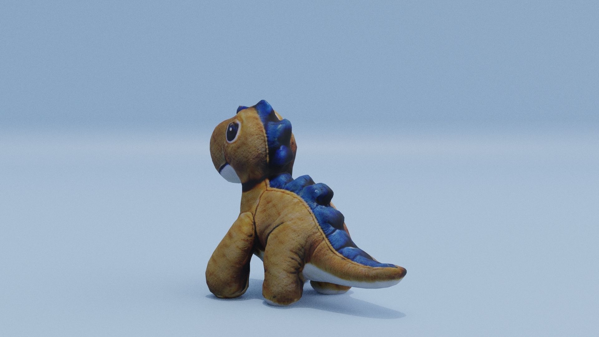 Dinosaur Plush Toy Low-poly 3D model_4