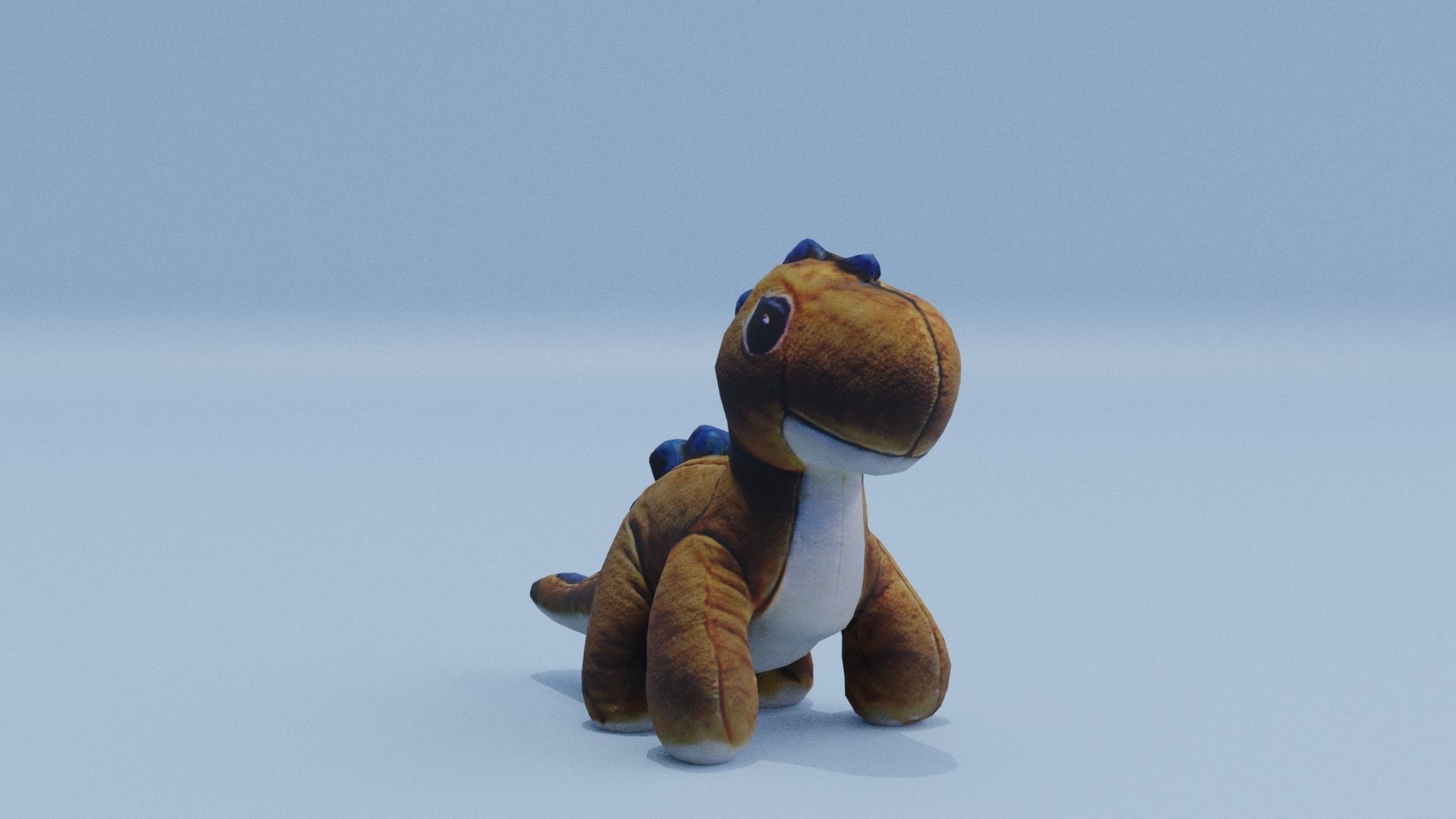 Dinosaur Plush Toy Low-poly 3D model_9