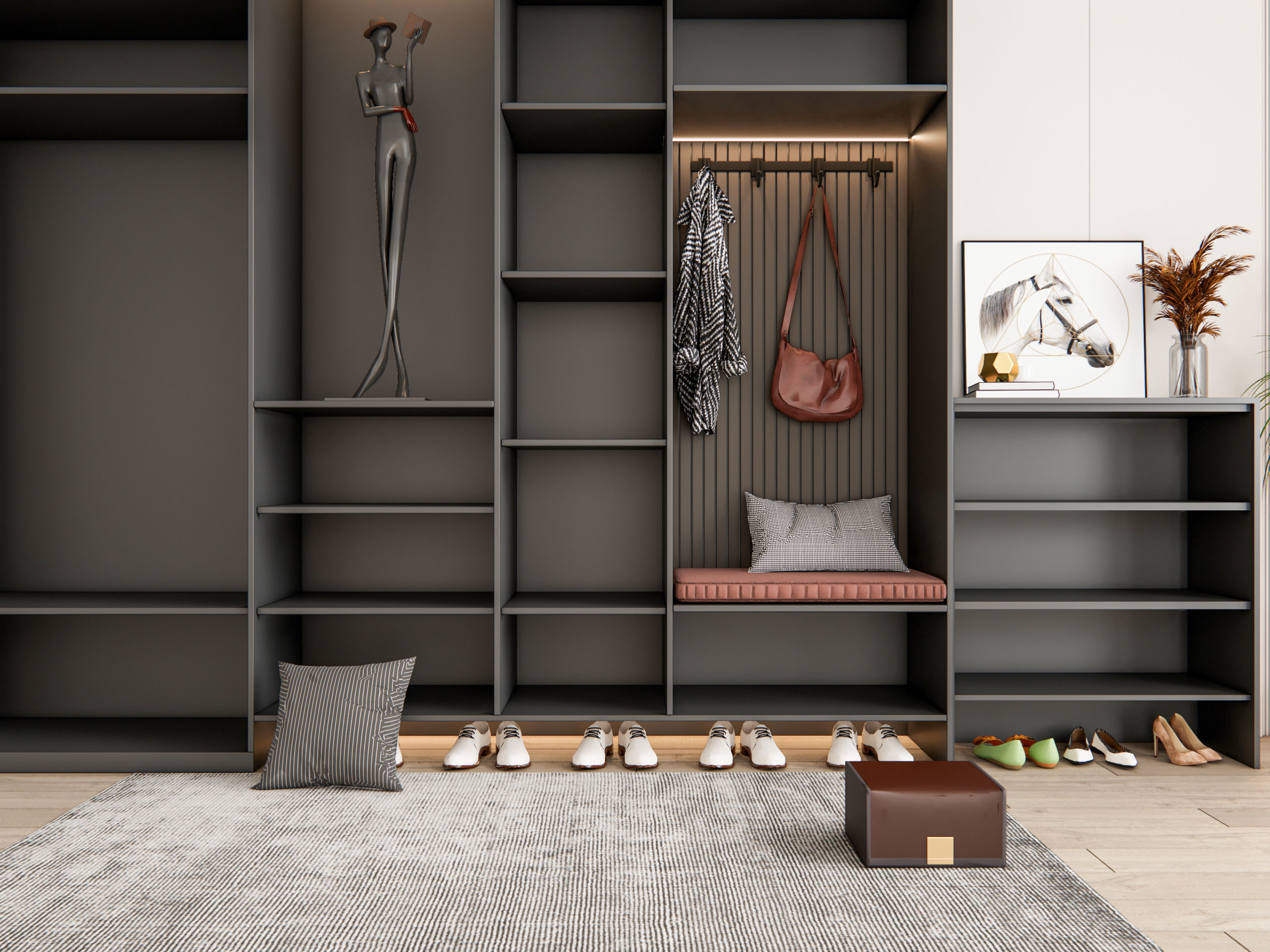 Entryway hallway entrance hall corridor furniture 15 3D model_11