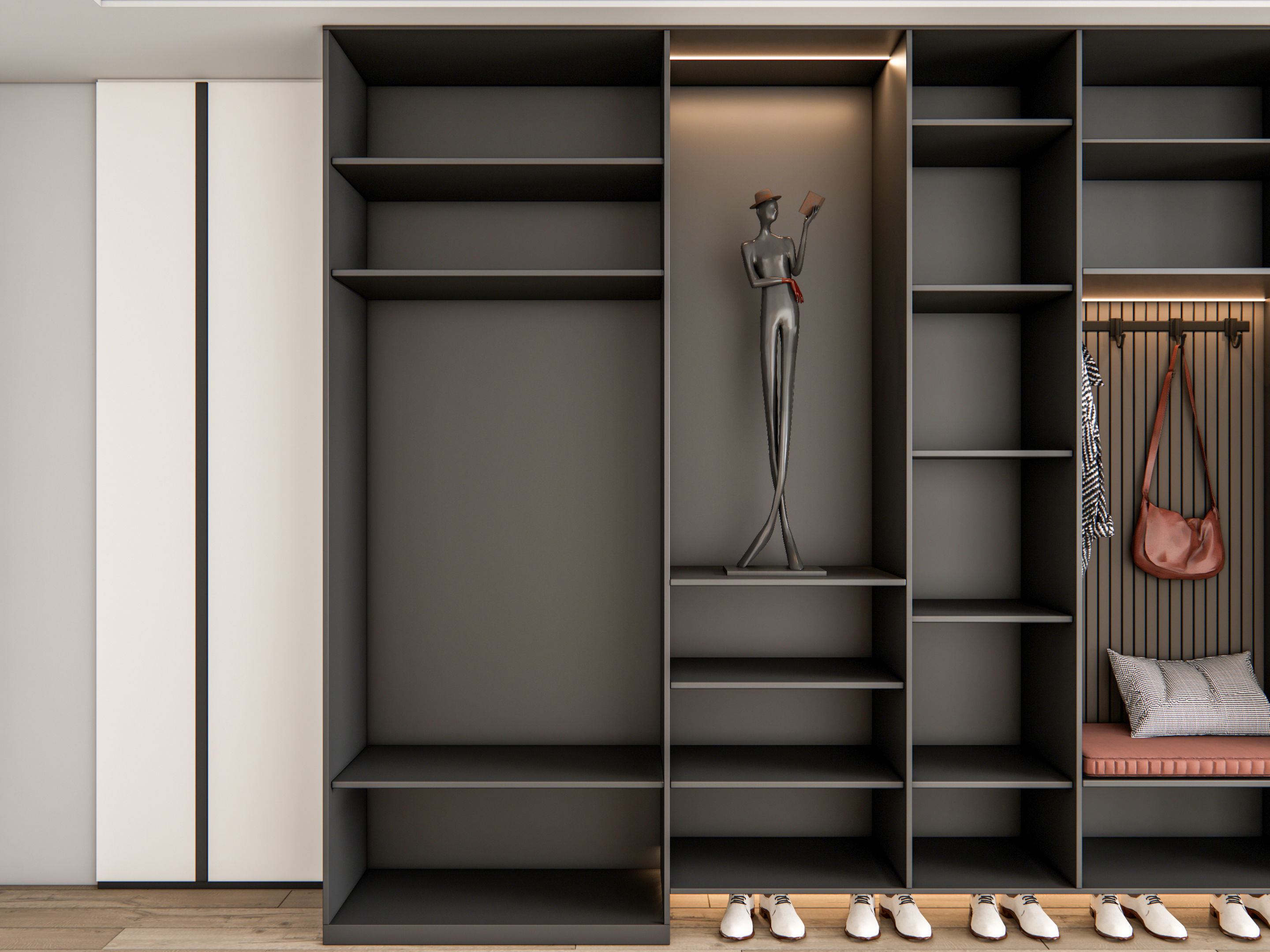 Entryway hallway entrance hall corridor furniture 15 3D model_8