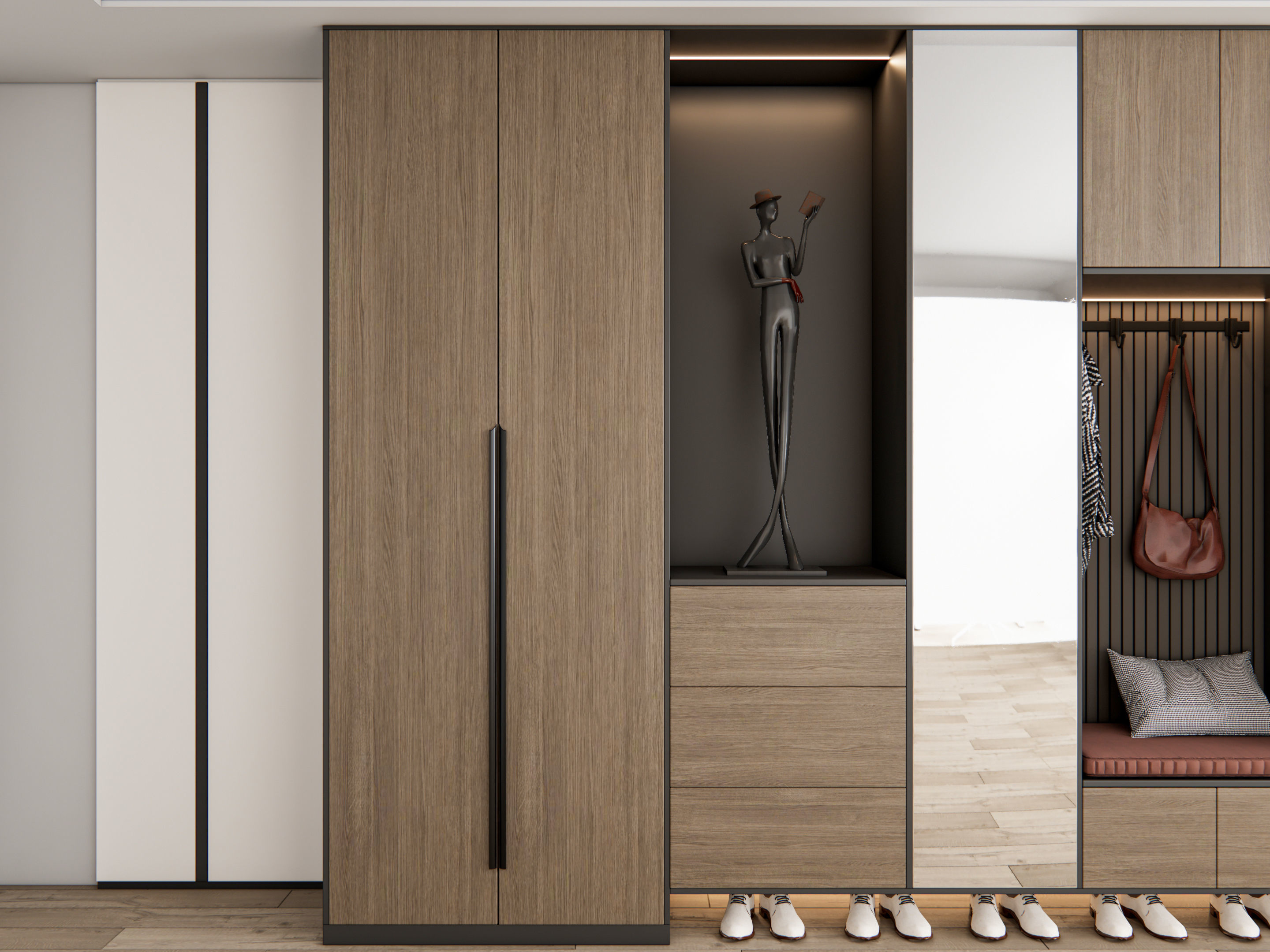 Entryway hallway entrance hall corridor furniture 15 3D model_4