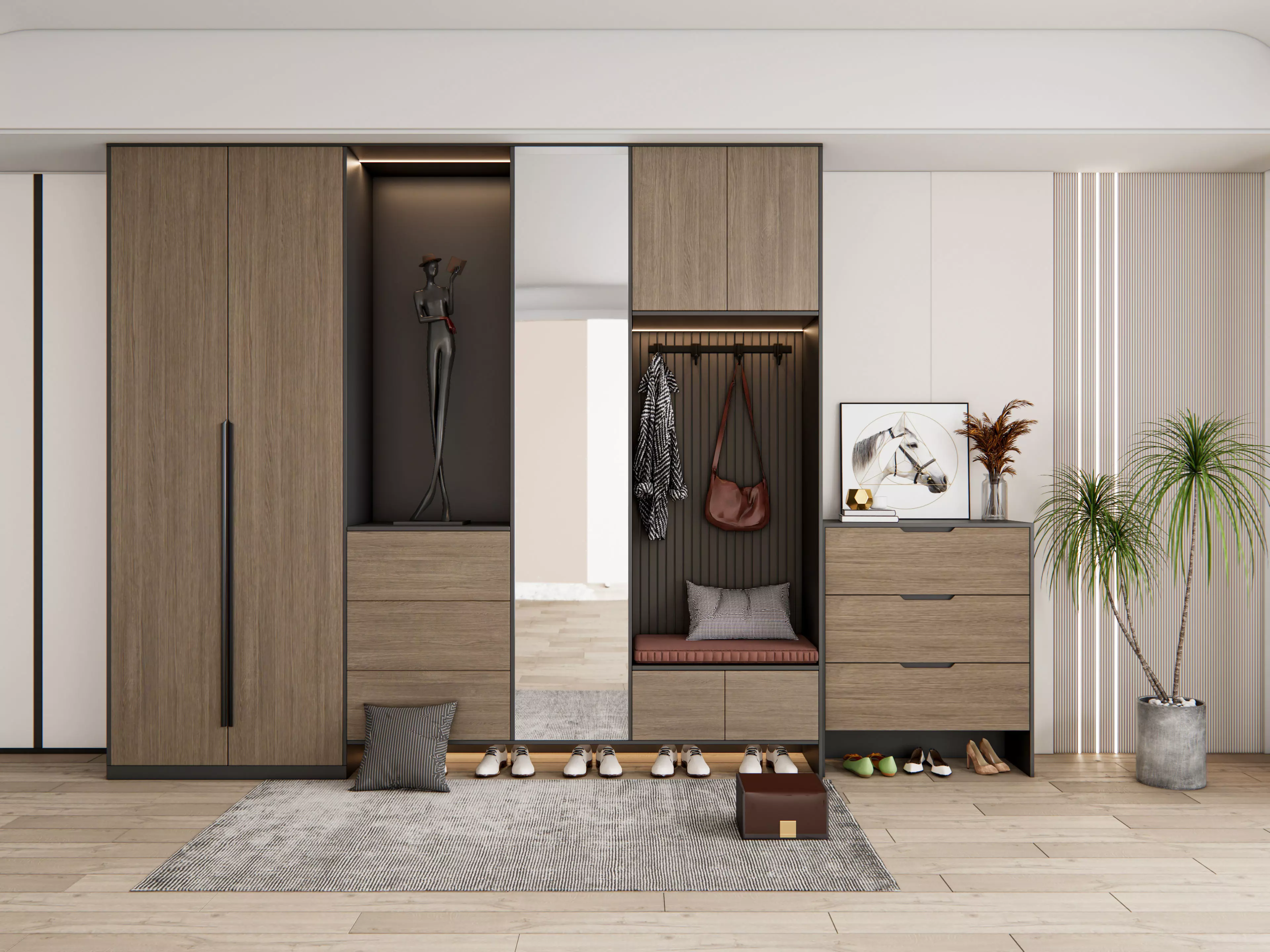 Entryway hallway entrance hall corridor furniture 15 3D model_0