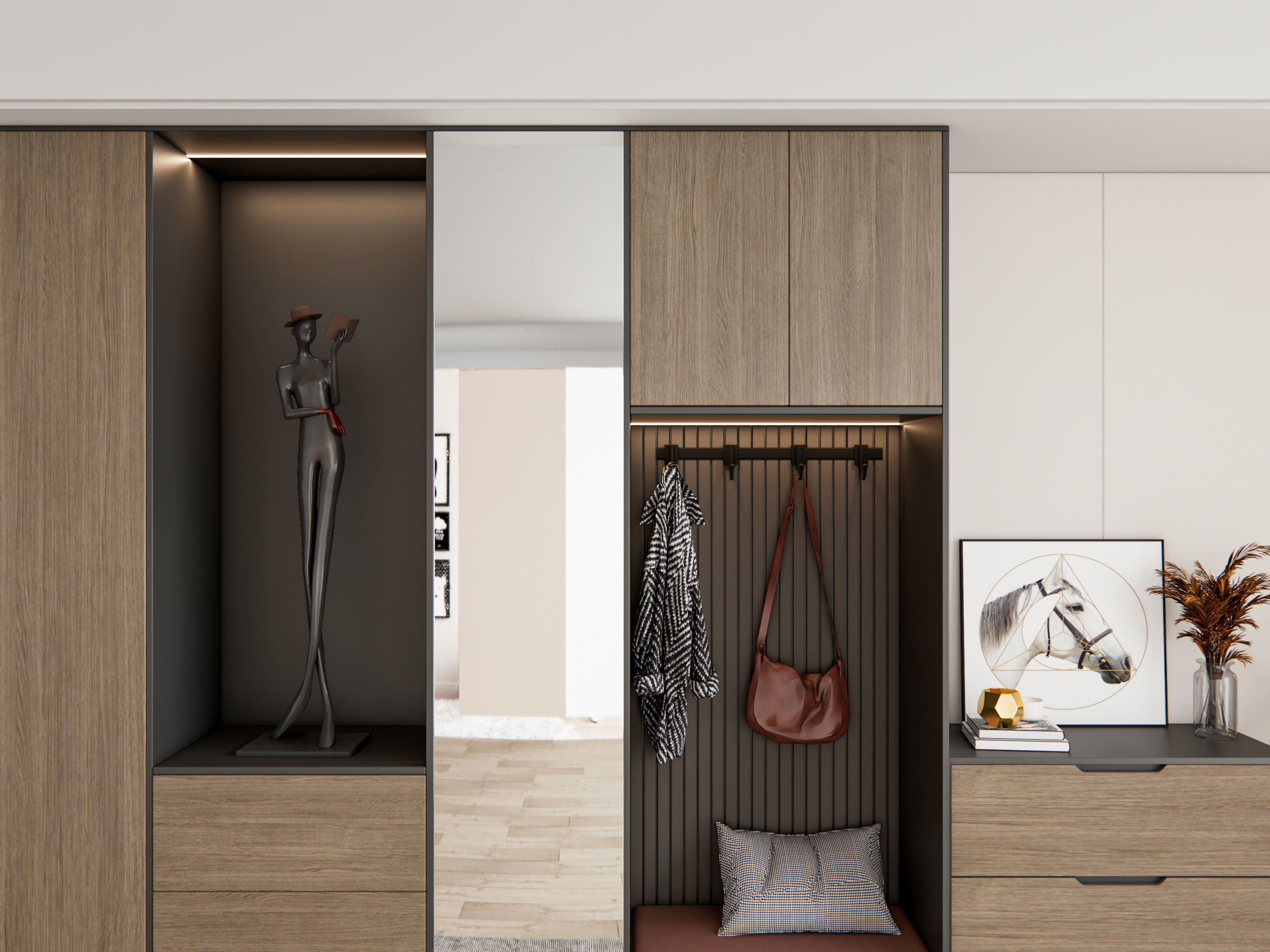 Entryway hallway entrance hall corridor furniture 15 3D model_18