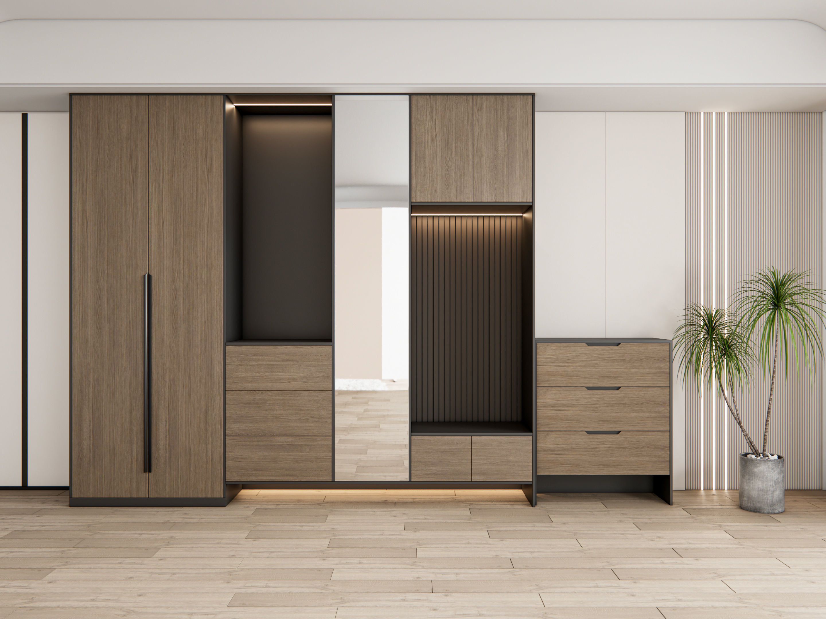 Entryway hallway entrance hall corridor furniture 15 3D model_3