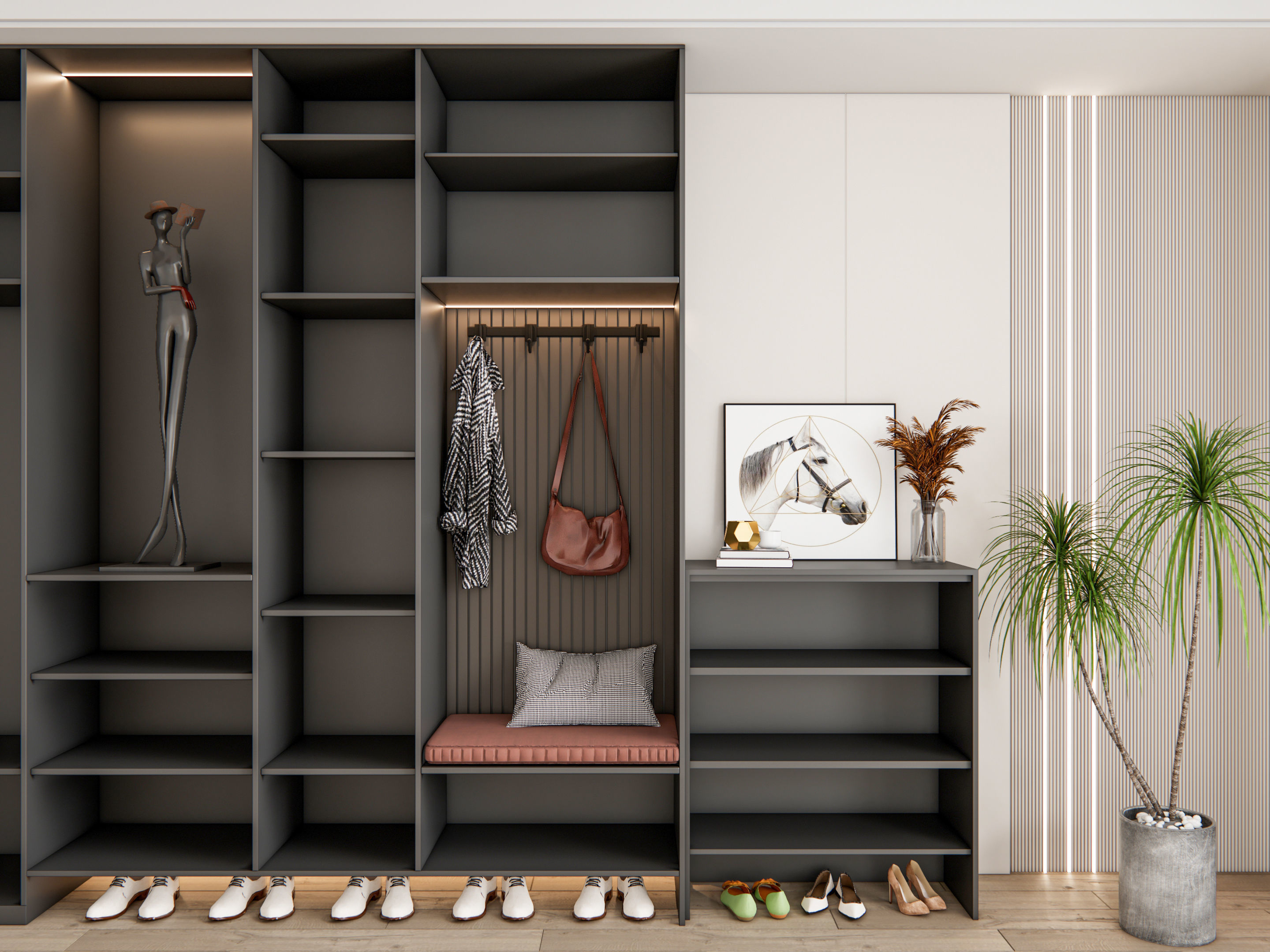 Entryway hallway entrance hall corridor furniture 15 3D model_15