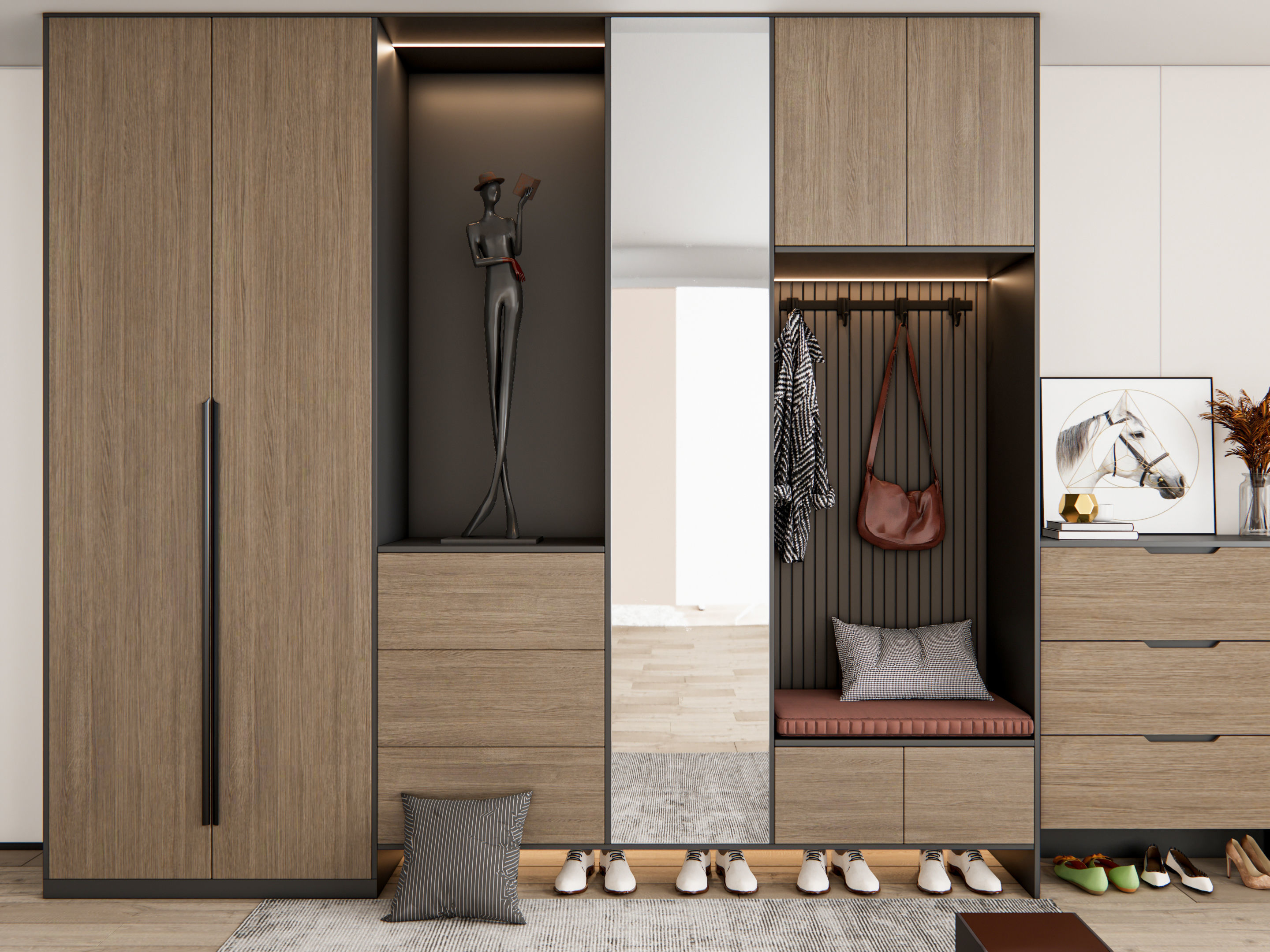 Entryway hallway entrance hall corridor furniture 15 3D model_14